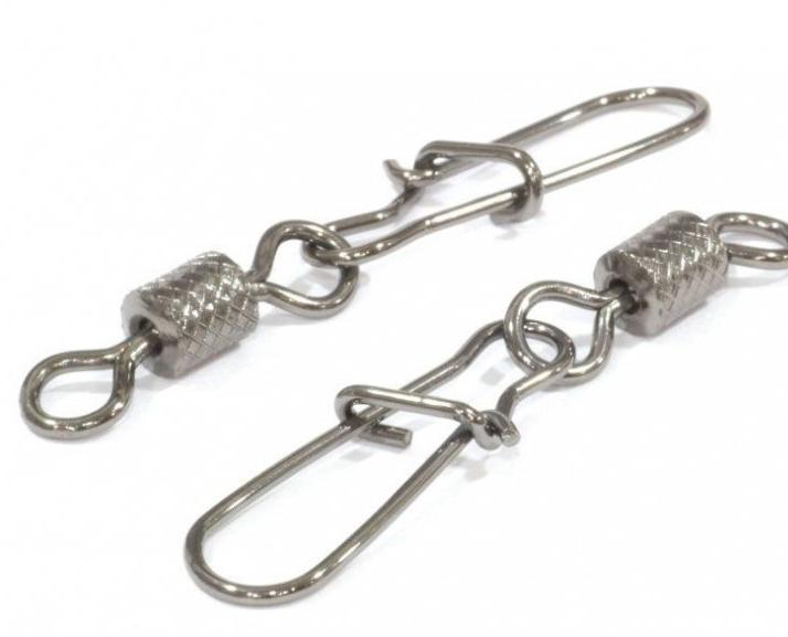 Вертлюг с карабином Rolling Swivel With Nice Snap, цвет Black Nikel, размер 1 (50шт.)