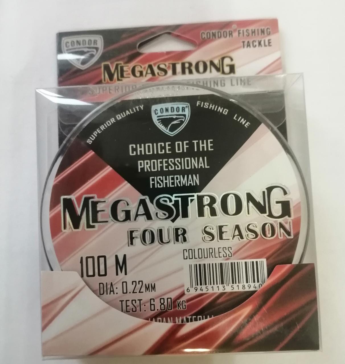 Megastrong Four Season d-0,22 мм, L-100 м,  разрывная нагрузка 6,80 кг (10 шт)