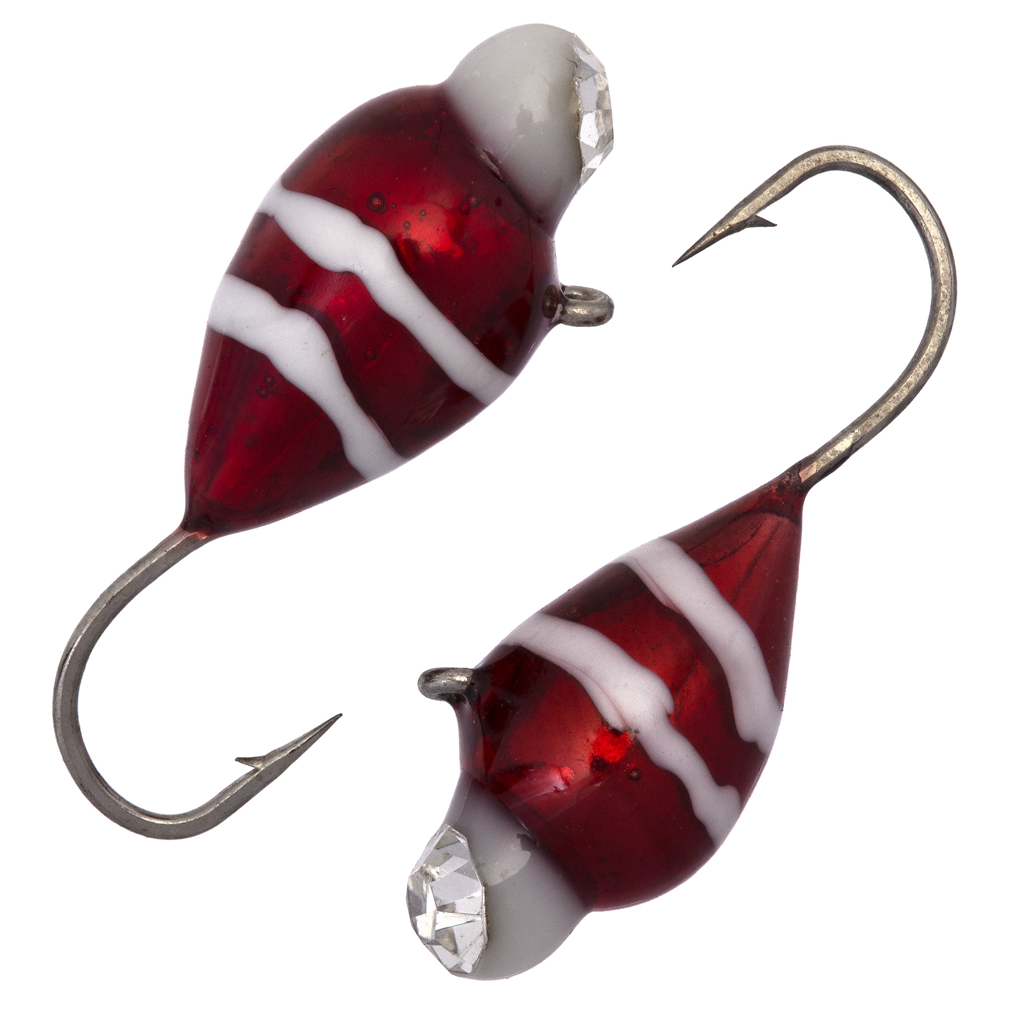 Капля с ушком d 4,0 мм, вес 1,1 гр, обмазка с камнем вишня-винт /10 шт/