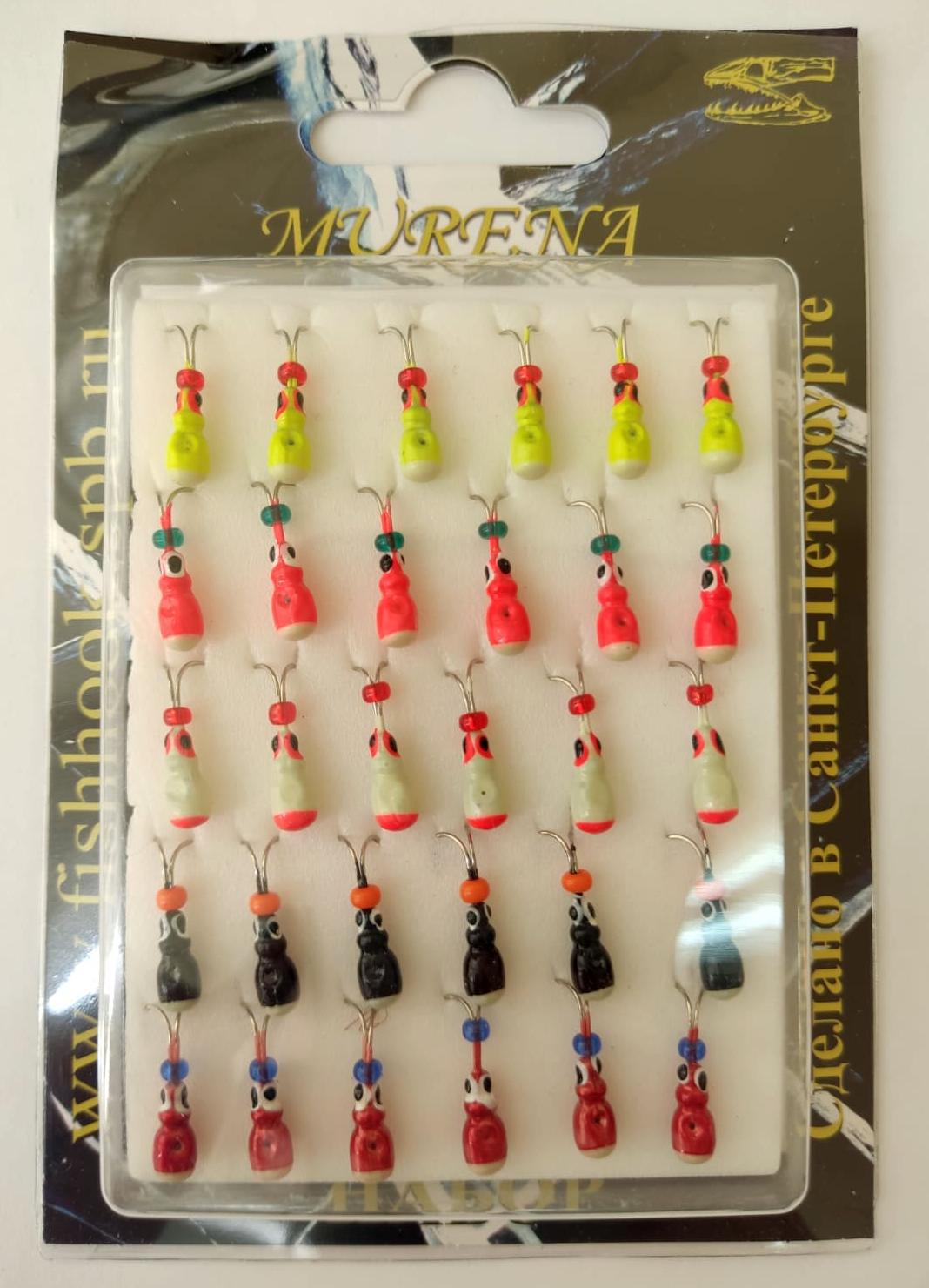 Мормышка "КОЗА" Н.О. КРАШ. набор (уп.30)