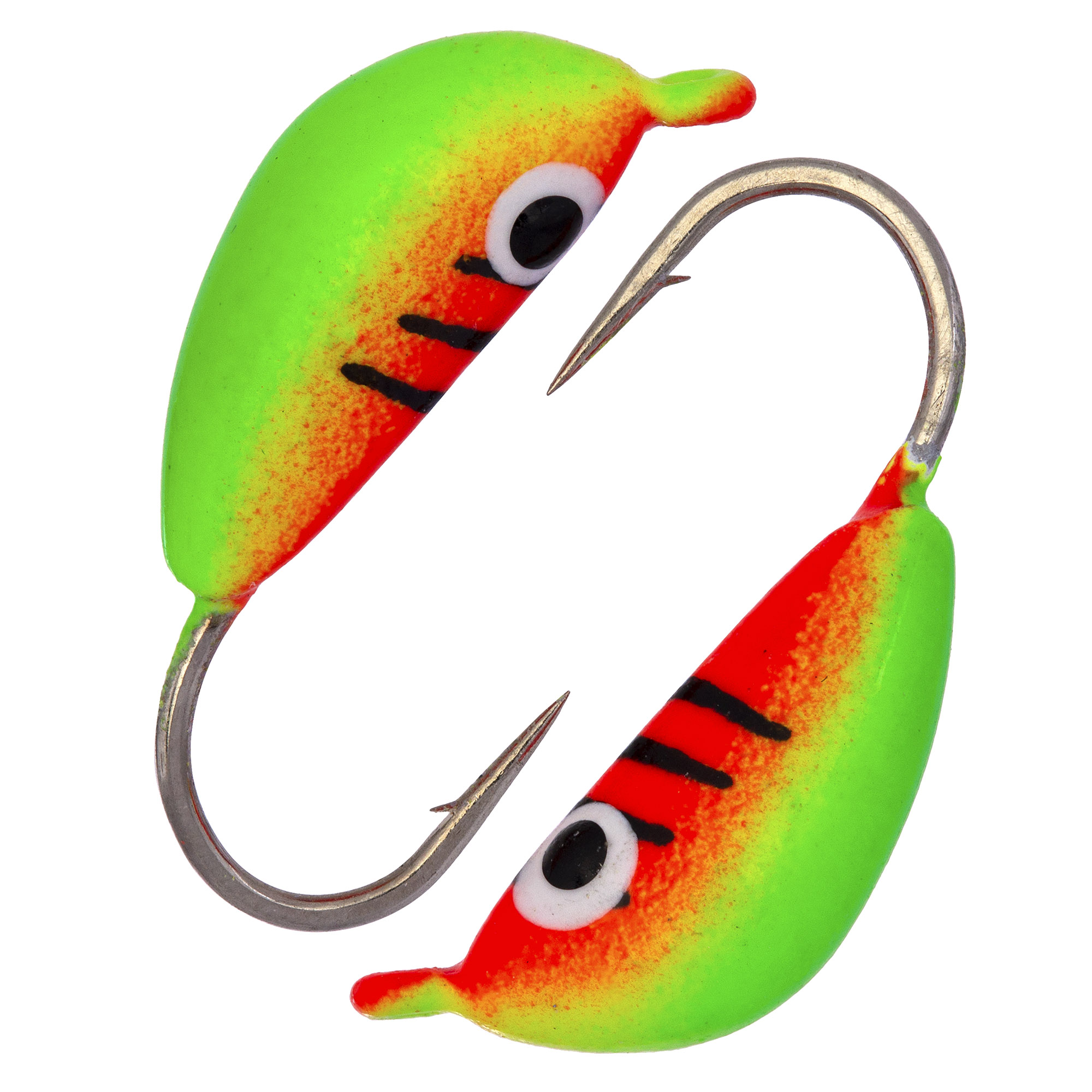 Банан d 3,0 мм, вес 0,9 гр, малек зеленый+красный с полосками /10 шт/