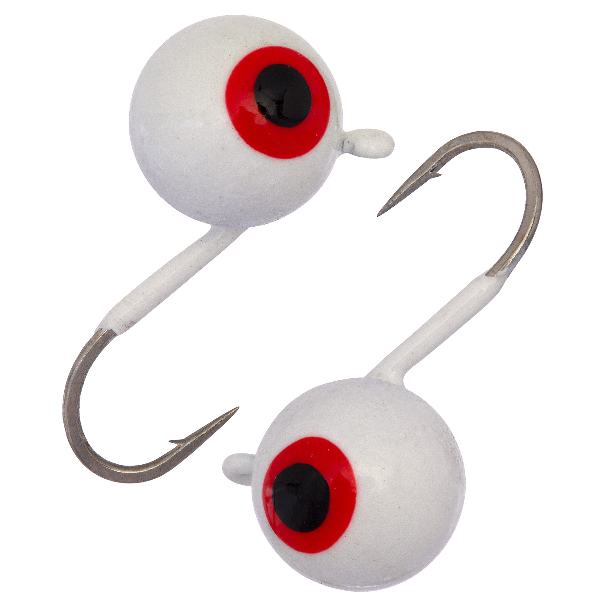 Дробинка с ушком d 6,0 мм, вес 2,0 гр, белая с красным глазком /10 шт/