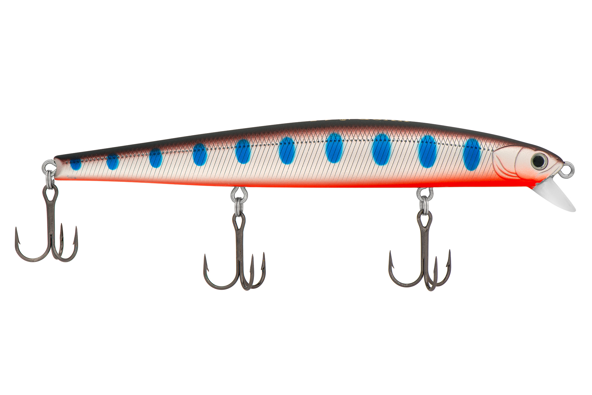 Воблер KYODA Blazer Minnow-123F, длина 12,3 см, вес 15,0 гр, цвет P1860, заглубление 0,3-0,5 м