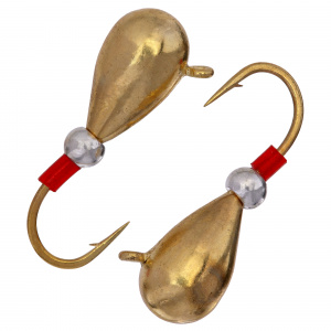 Капля с ушком d 3,0 мм, безмотылка, вес 0,45 гр, золото Латунный шарик /10 шт/