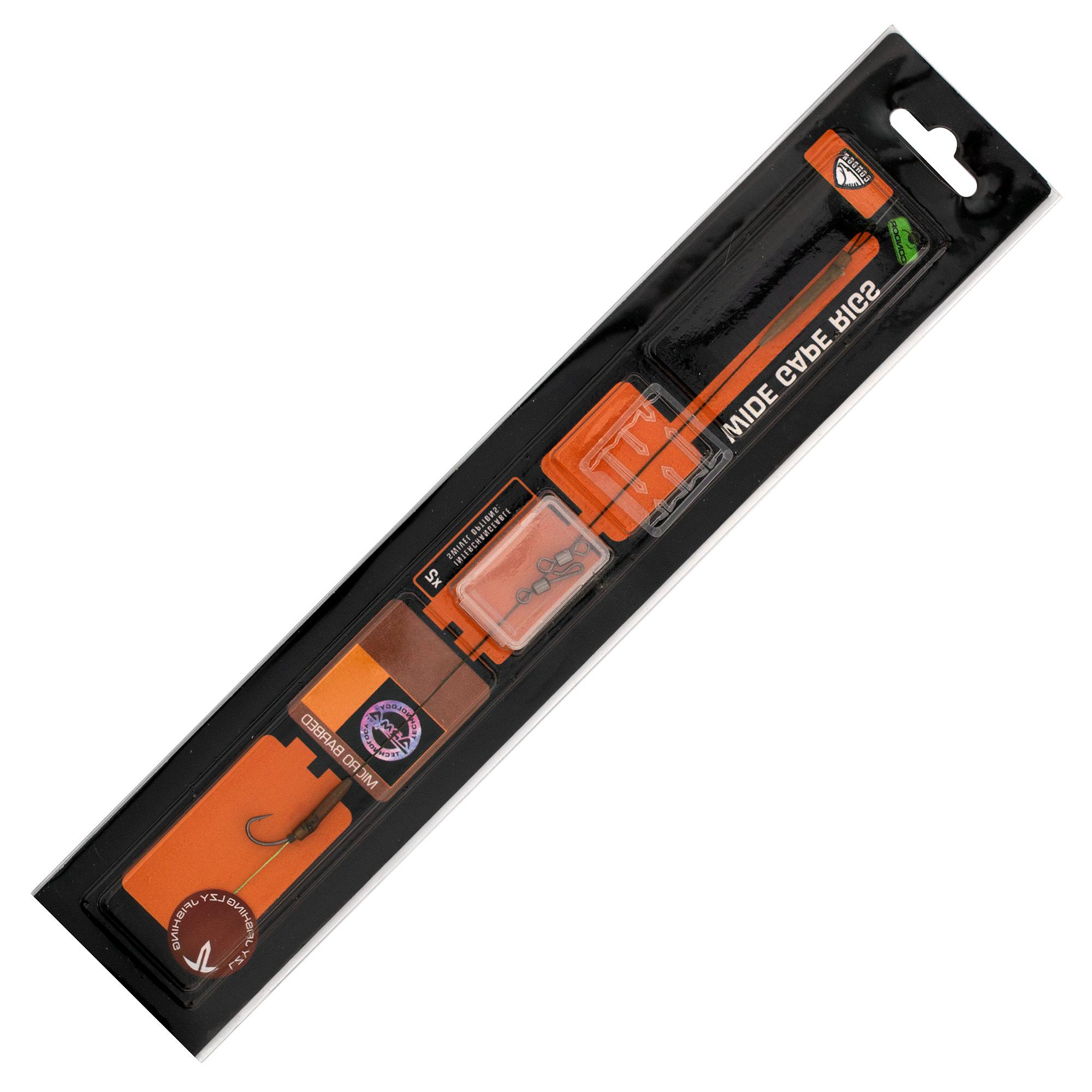 Поводок карповый оснащенный крючок №4 + вертлюг и стопор, 1шт/уп (5 уп)