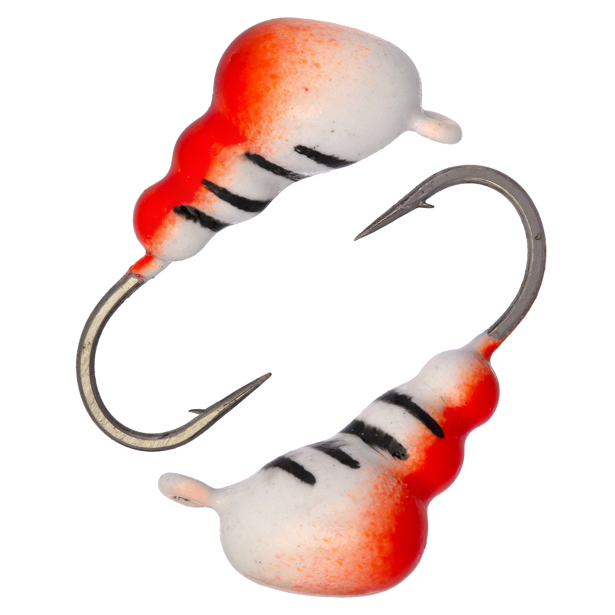 Муравей с ушком d 3,0 мм, вес 0,3 гр, перламутровая с полосками+красная  /10 шт/