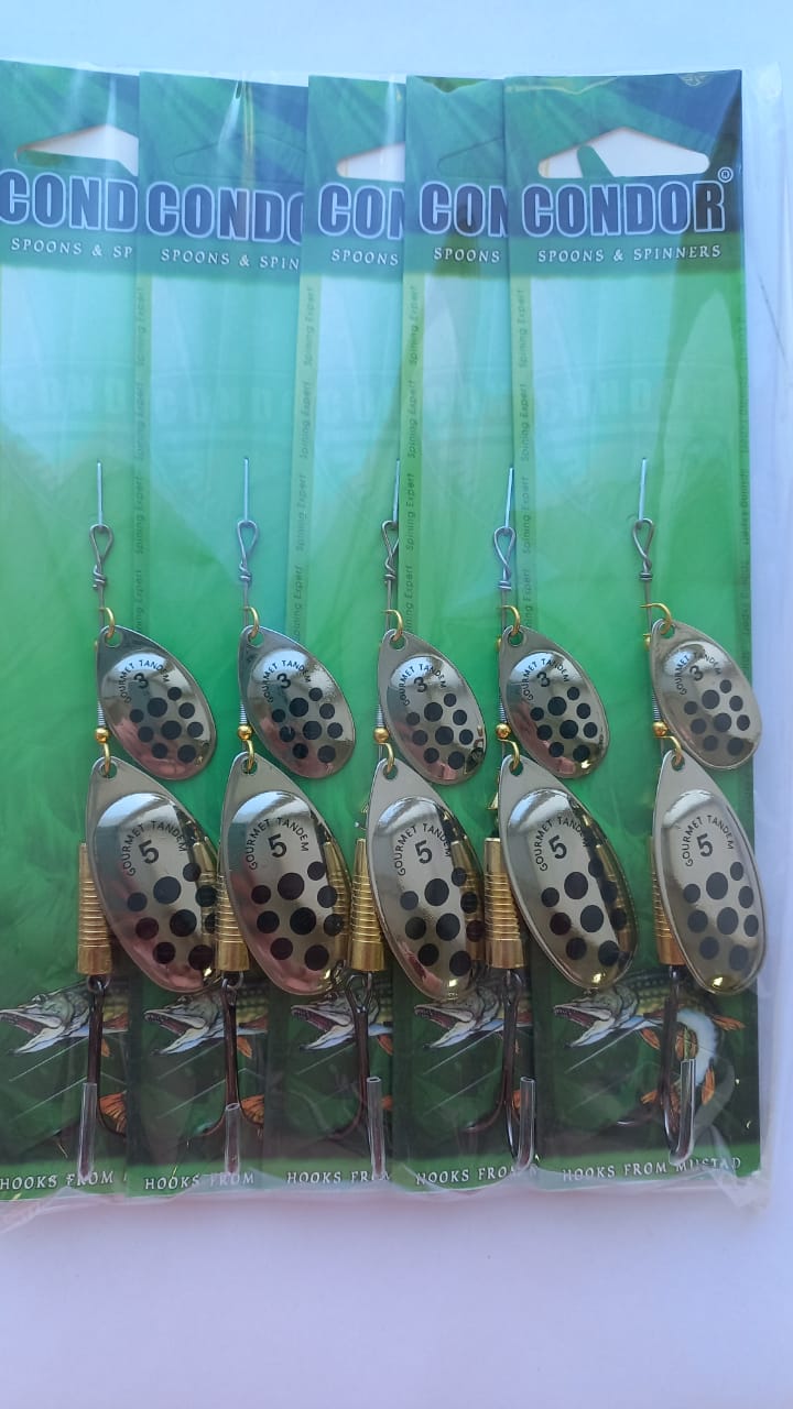 Блесна вращающаяся Condor Gourmet Tandem размер 5, вес 12,0 гр, цвет 715 (5шт)