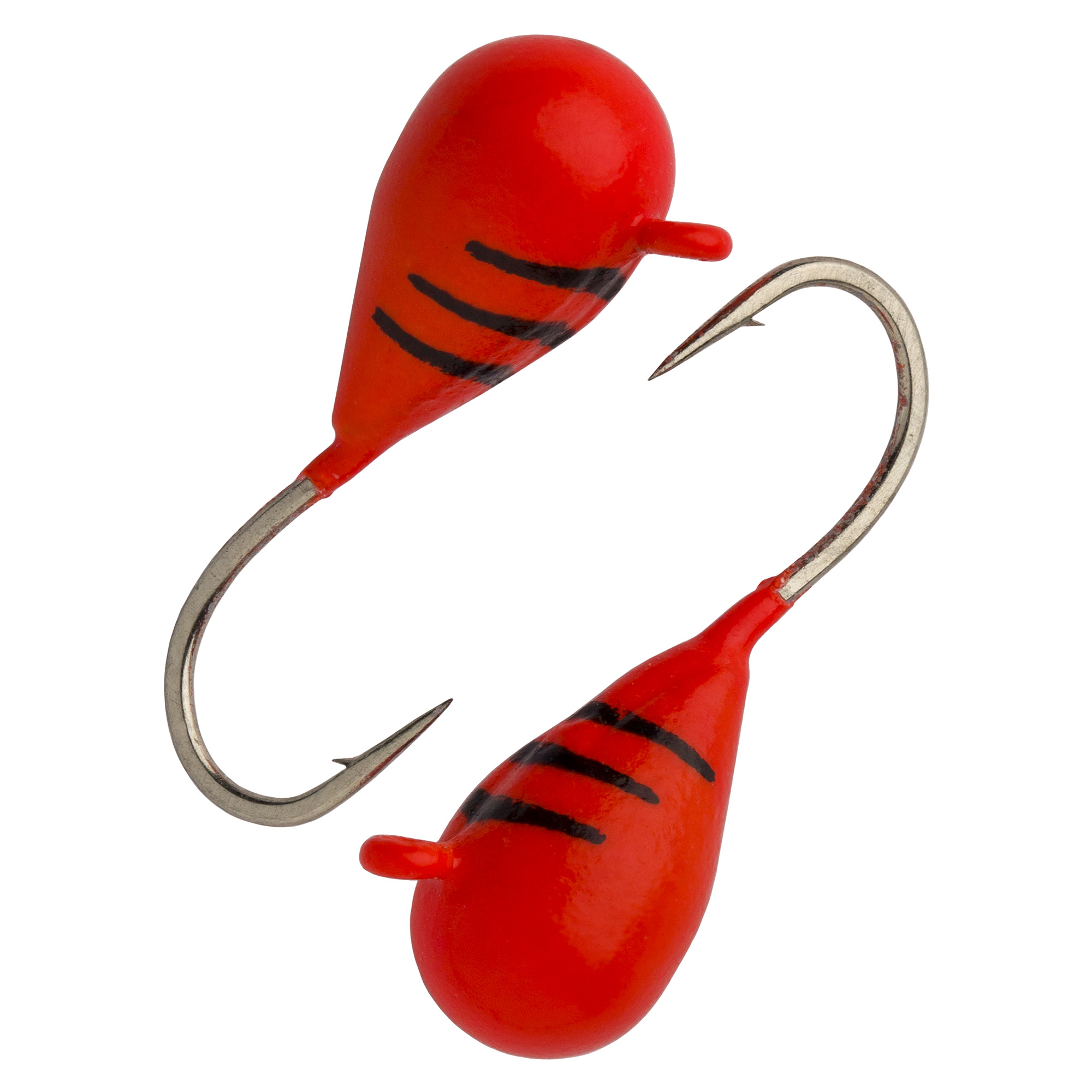 Капля с ушком d 3,0 мм, вес 0.5 гр, окраска  красный с черными полосками /10 шт/