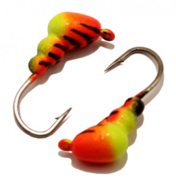 Муравей с ушком d 5,0 мм, вес 1,65 гр, красно-лимонная с черными полосками /10 шт/