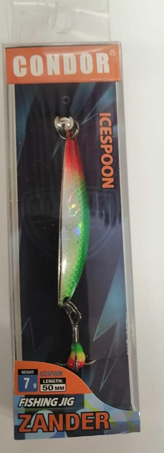 Блесна колеблющаяся зимняя Condor ZANDER, вес 7,0 гр. длина 50 мм,  цвет 216