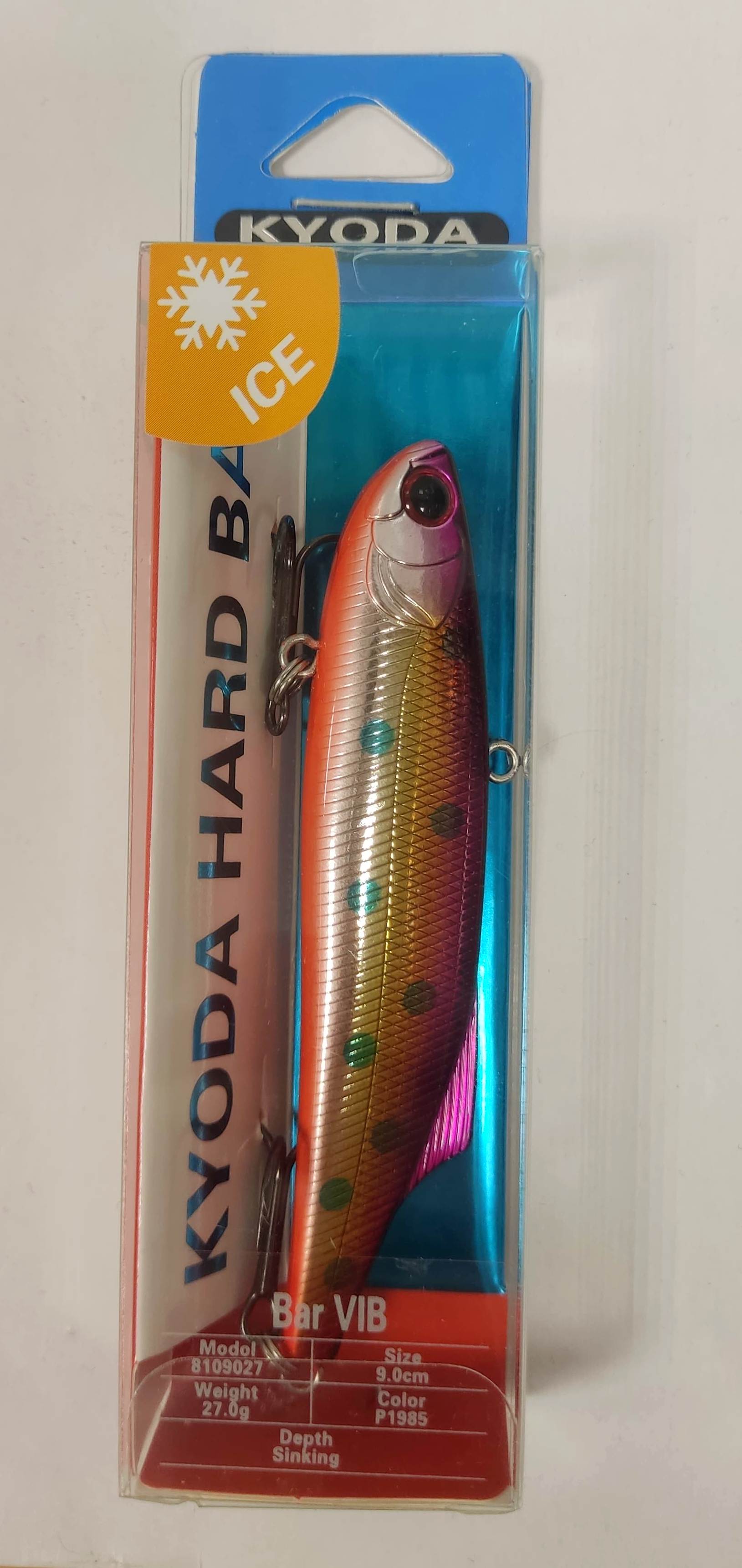 Воблер KYODA BAR VIB, размер 90 мм, вес 27 гр, тонущий, цвет P1985