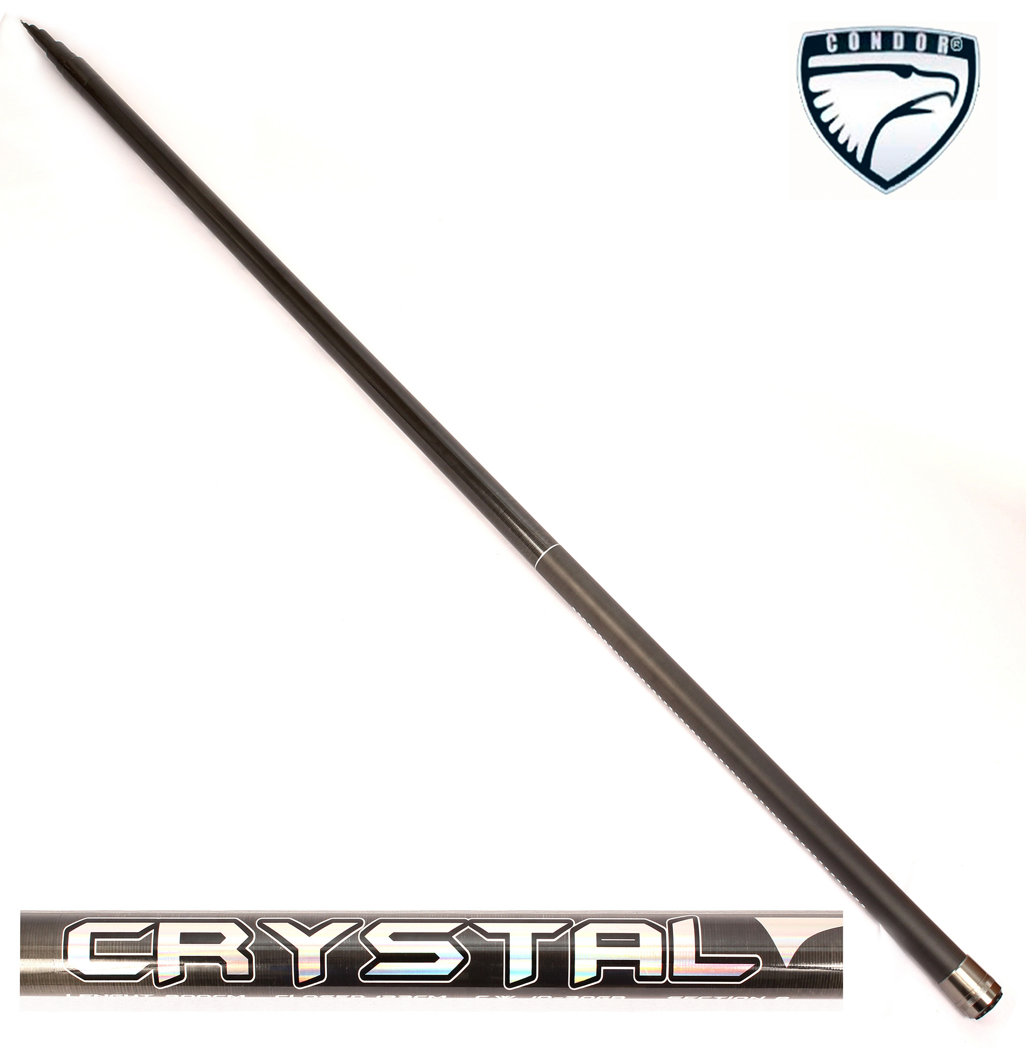 Удилище Condor Crystal Tele Pole, без колец, длина 7 м, тест 10-30,carbon IM-8