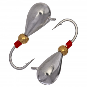 Капля с ушком d 3,0 мм, безмотылка, вес 0,45 гр, серебро Латунный шарик/10 шт/