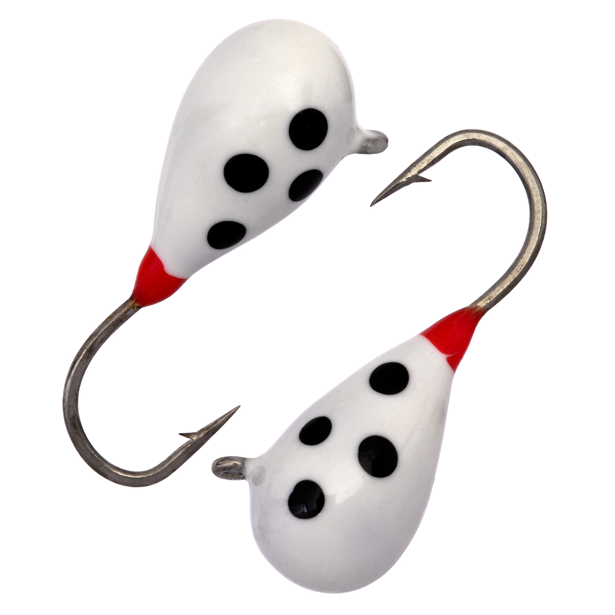 Капля с ушком d 2,5 мм, вес 0,3 гр, обмазка белая с точками /10 шт/