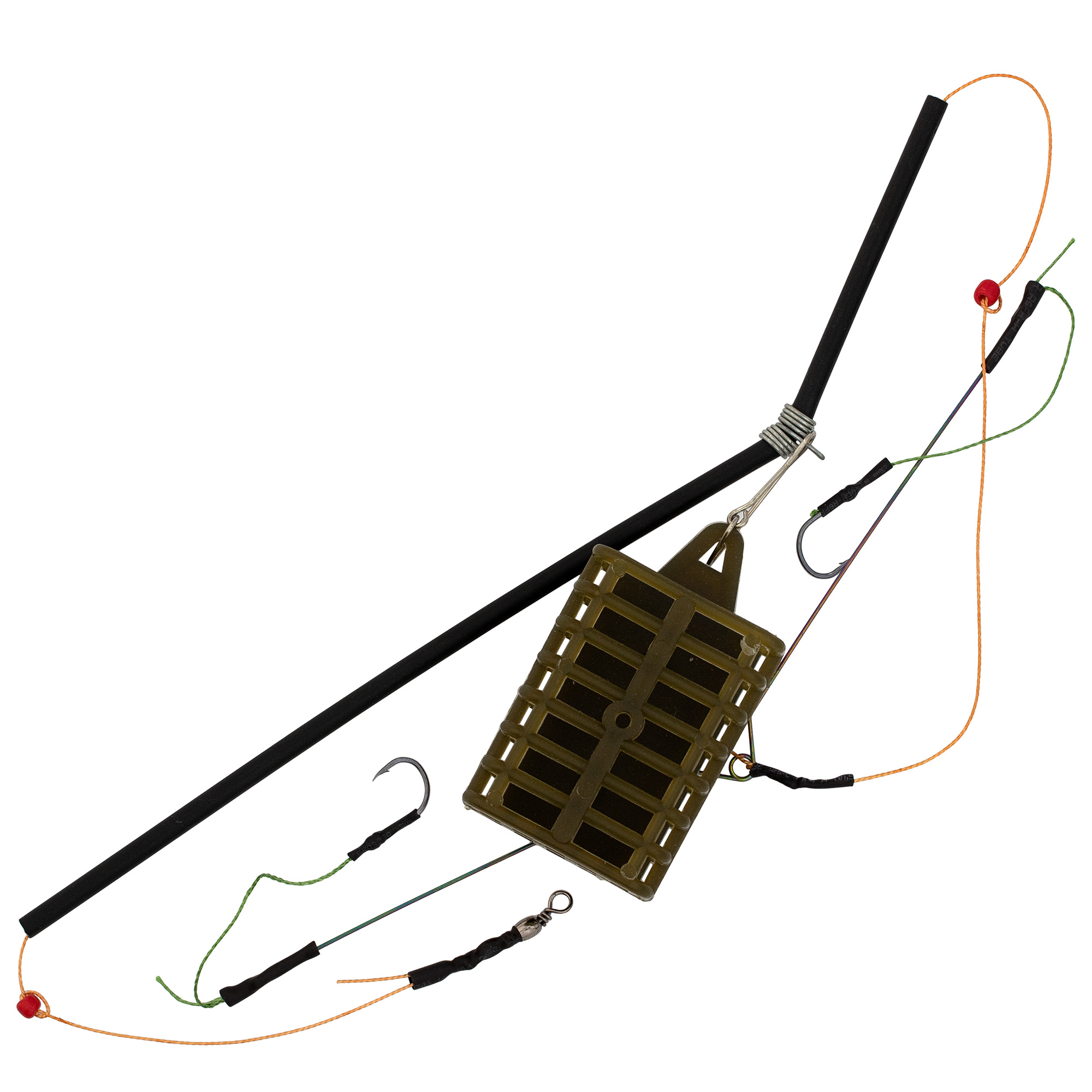 Монтаж донный с пластиковой кормушкой, вес 60 гр.