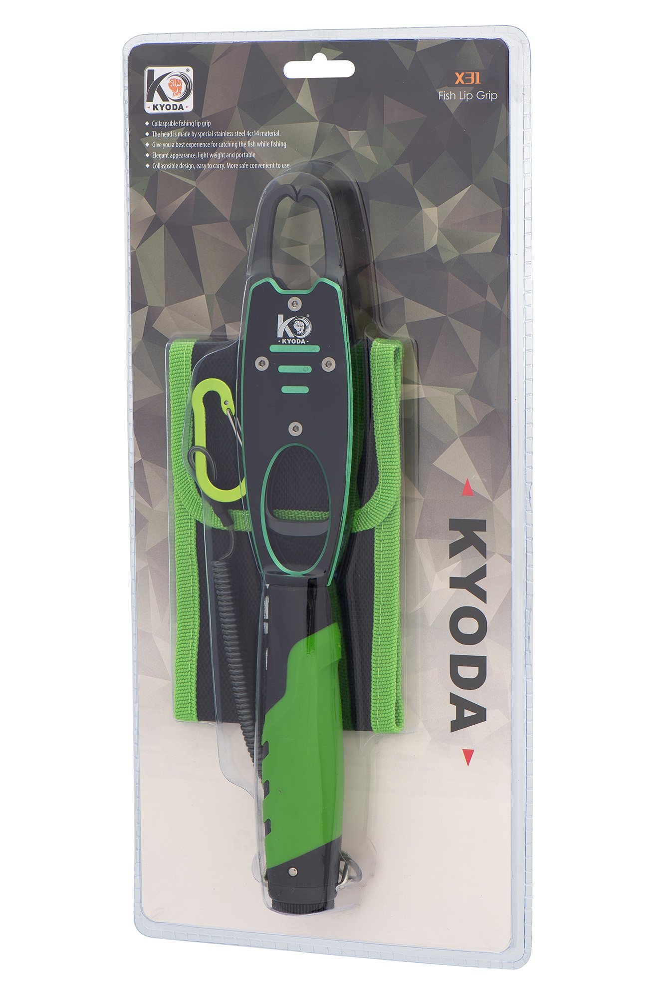 Захват для рыбы KYODA металлический, чёрно-зелёный, чехол Захват для рыбы KYODA металлический, чёрно-зелёный, чехол