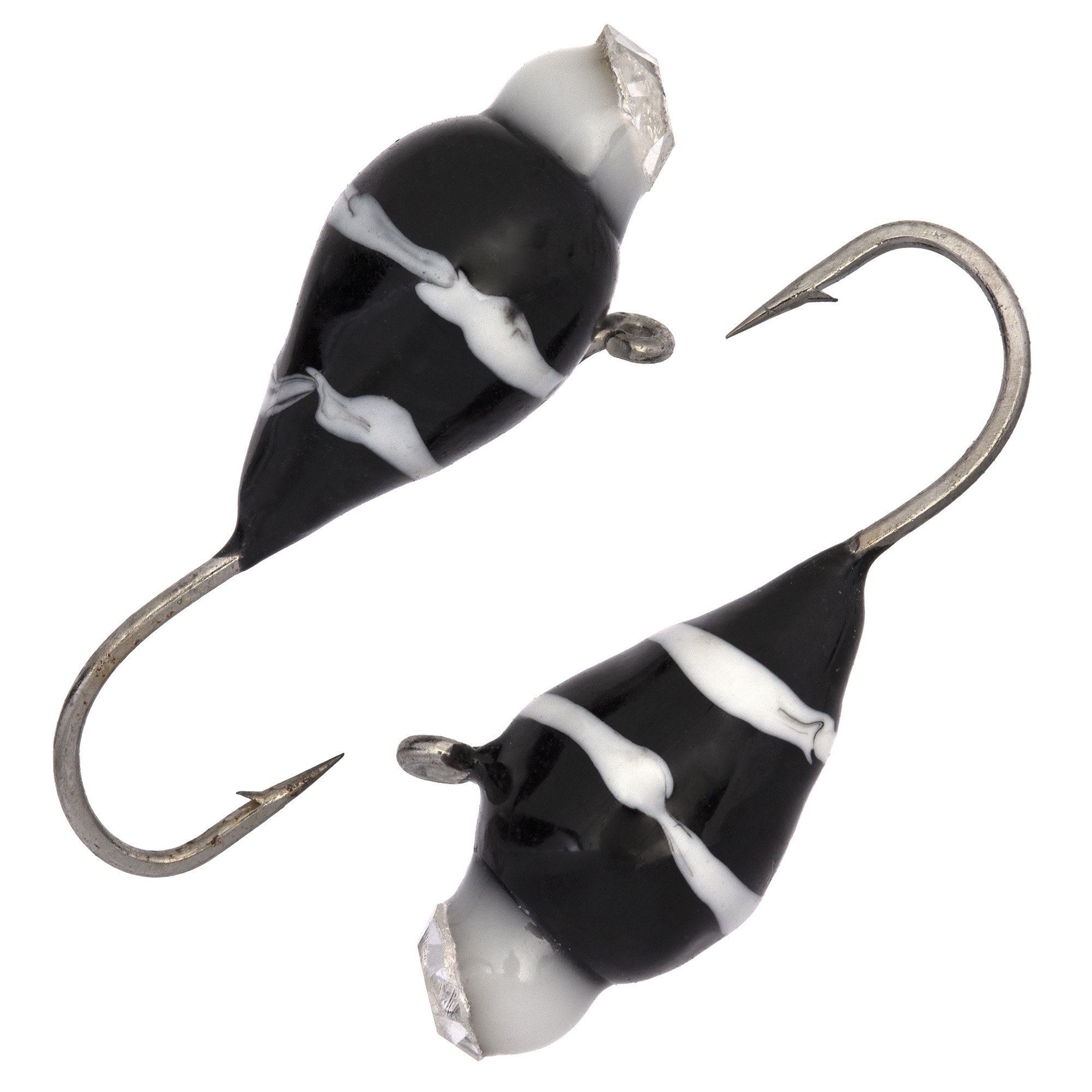 Капля с ушком d 3,0 мм, вес 0,5 гр, обмазка с камнем черная-винт /10 шт/