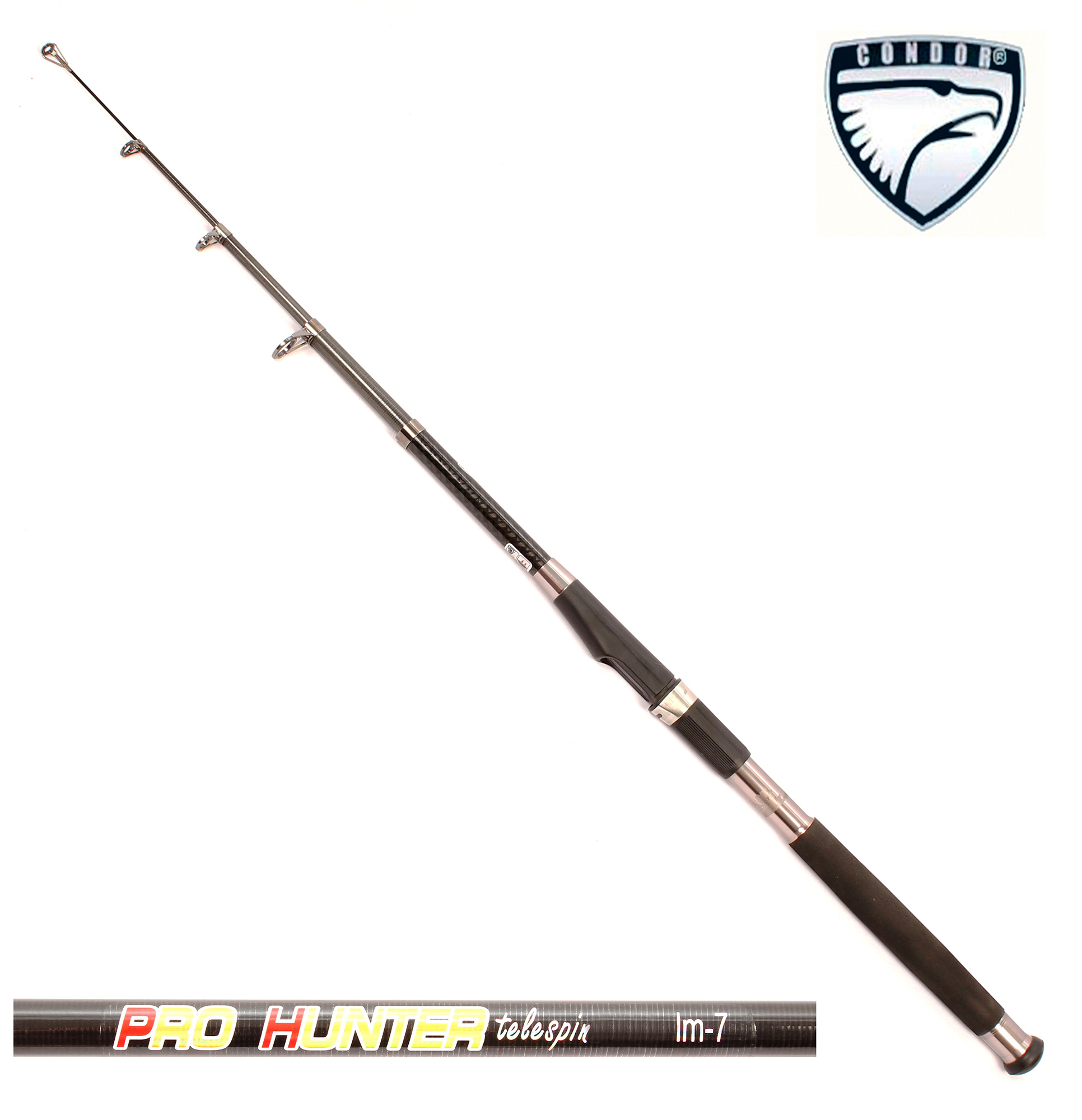 Спиннинг Condor Pro Hunter длина 3,00 м, тест 20-50 гр, carbon IM-7, телескопический, 5 секций