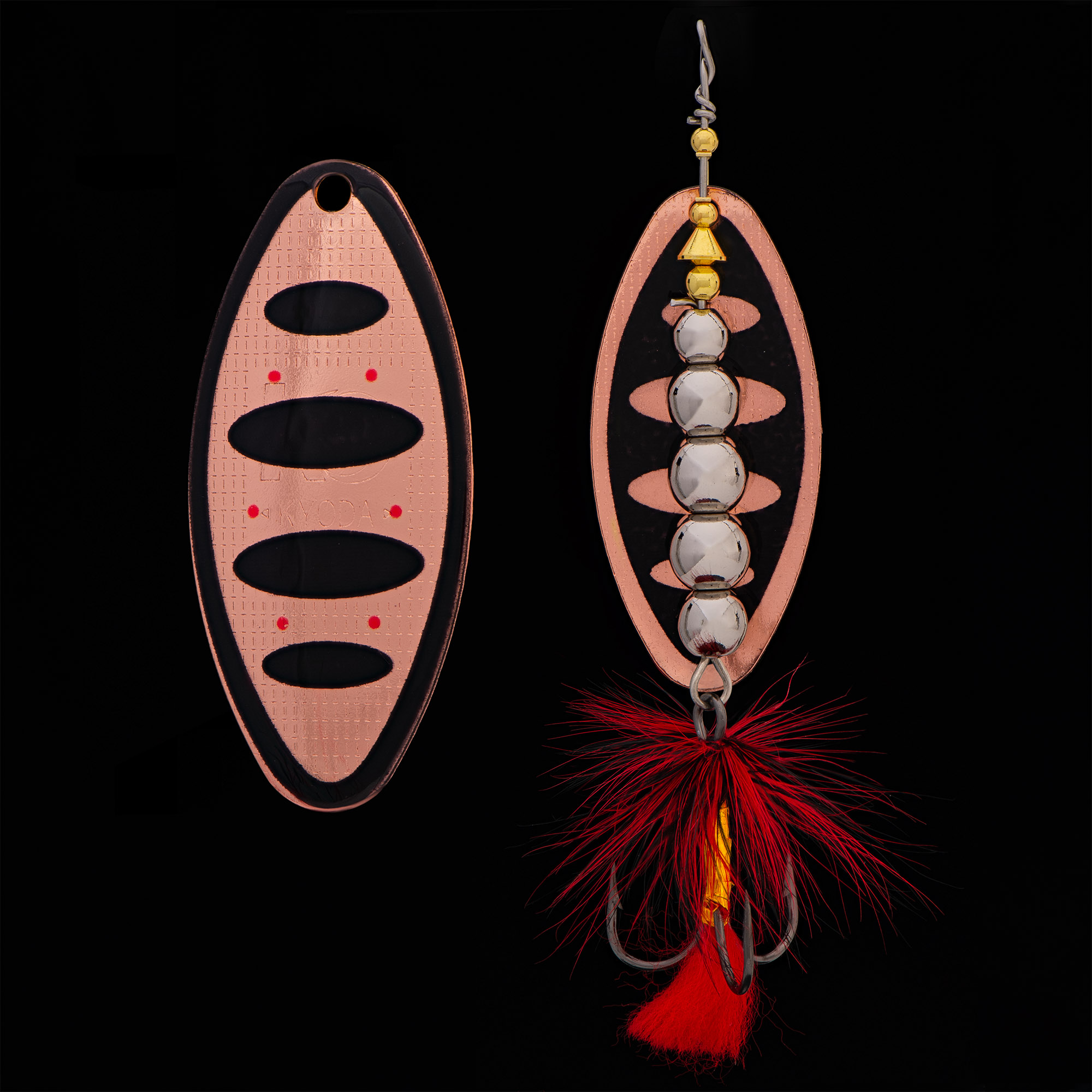 Блесна KYODA  в индивидуальной упаковке, вращающаяся, размер 3, вес 19,0 гр, цвет 003