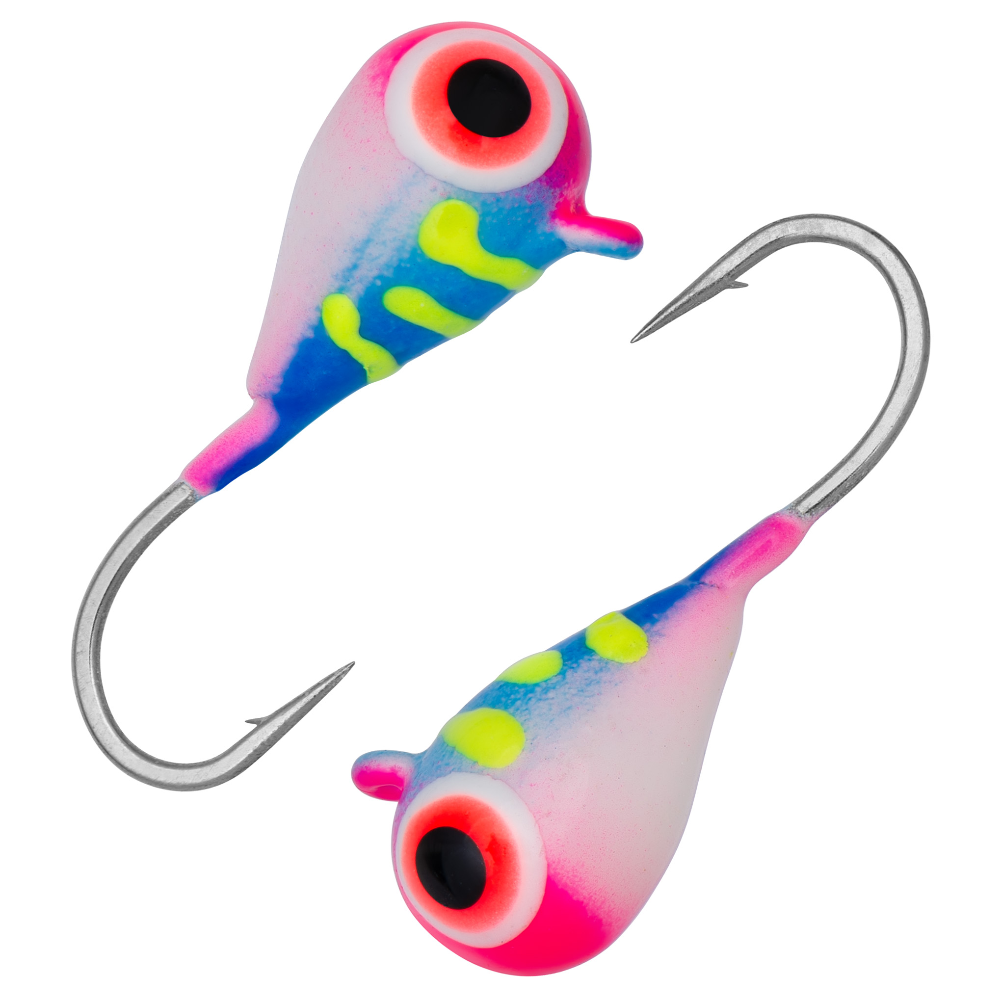 Капля с ушком d 3,0 мм, вес 0,44 гр, цвет малек розово-сине-белый с лимоннными полосками /10 шт/