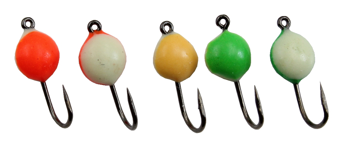 Мормышка Глаз фосфор ф-5 мм. цвет в асс./100 шт/