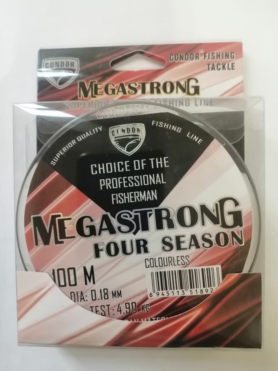 Megastrong Four Season d-0,18 мм, L-100 м,  разрывная нагрузка 4,90 кг (10 шт)