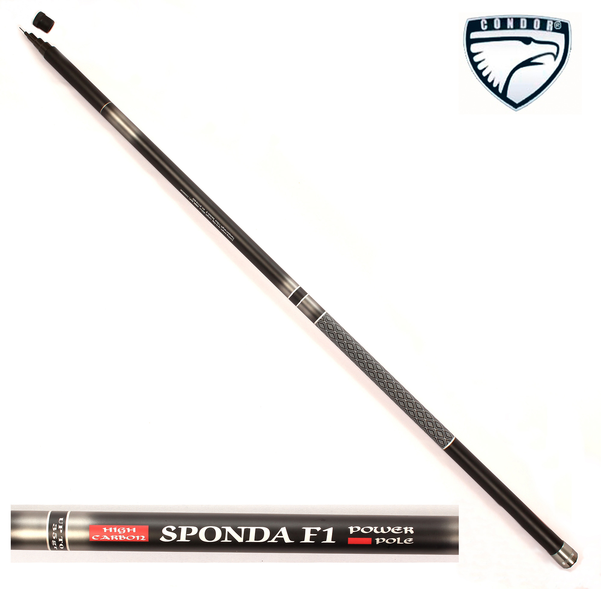 Удилище Condor "Sponda F1" без колец, тест до 35 гр, длина 7 м, carbon IM-7