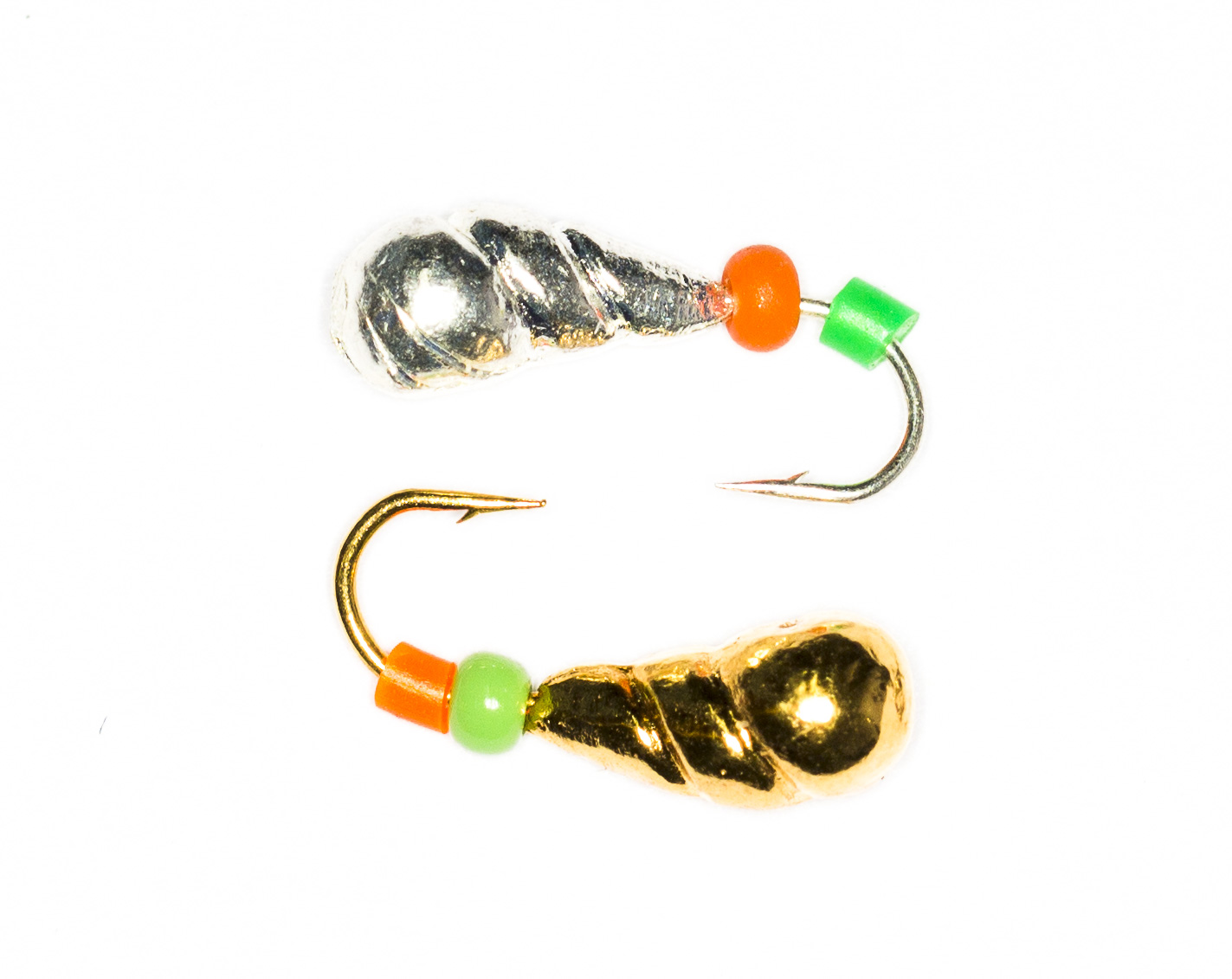 Мормышка литая с бисером "Уралка №3 (золото/серебро) 25/25, 50 шт/упак