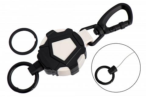 Поясной карабин-держатель KYODA, цвет черно-белый