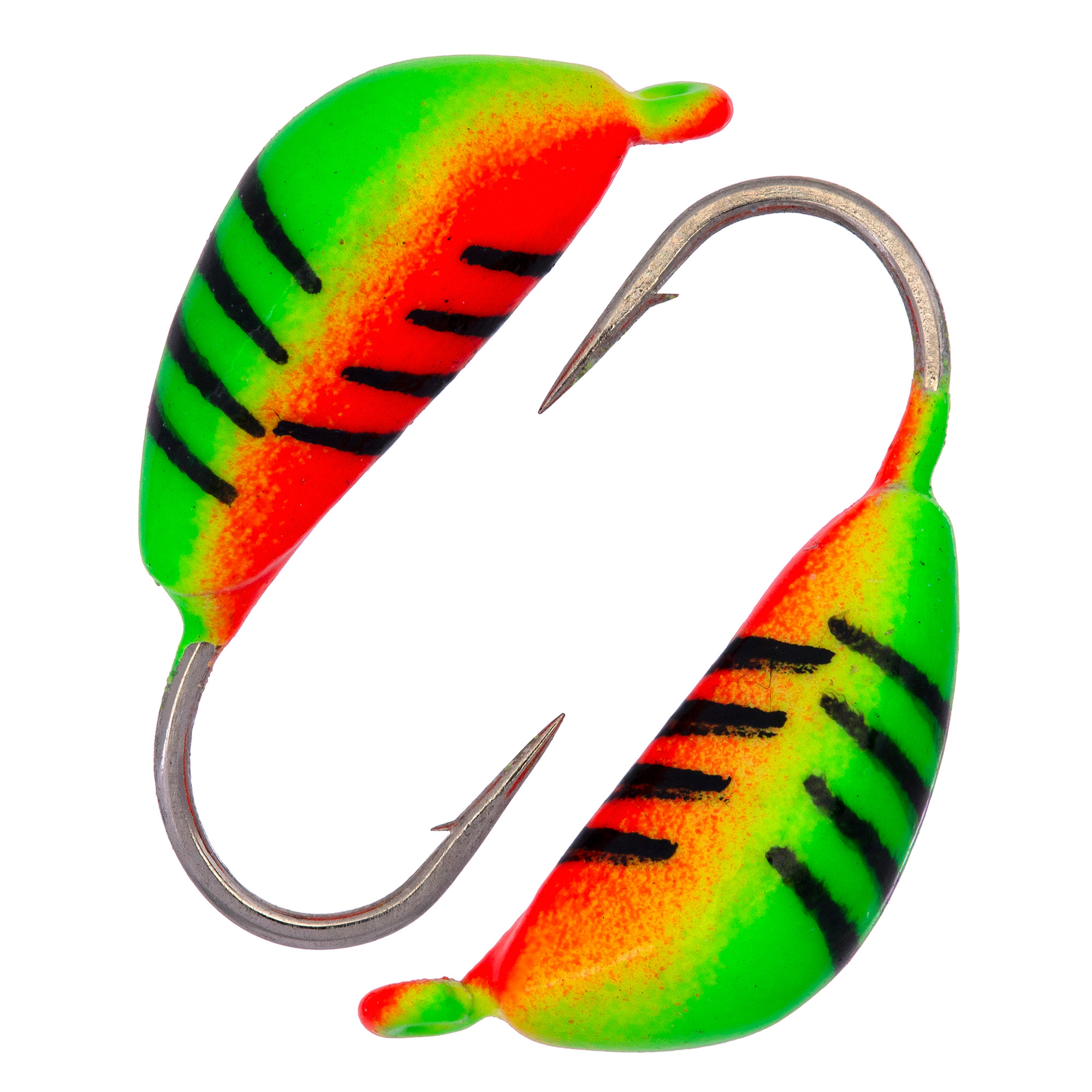 Банан d 3,0 мм, вес 0,9 гр, салатовый+красный с полосками /10 шт/