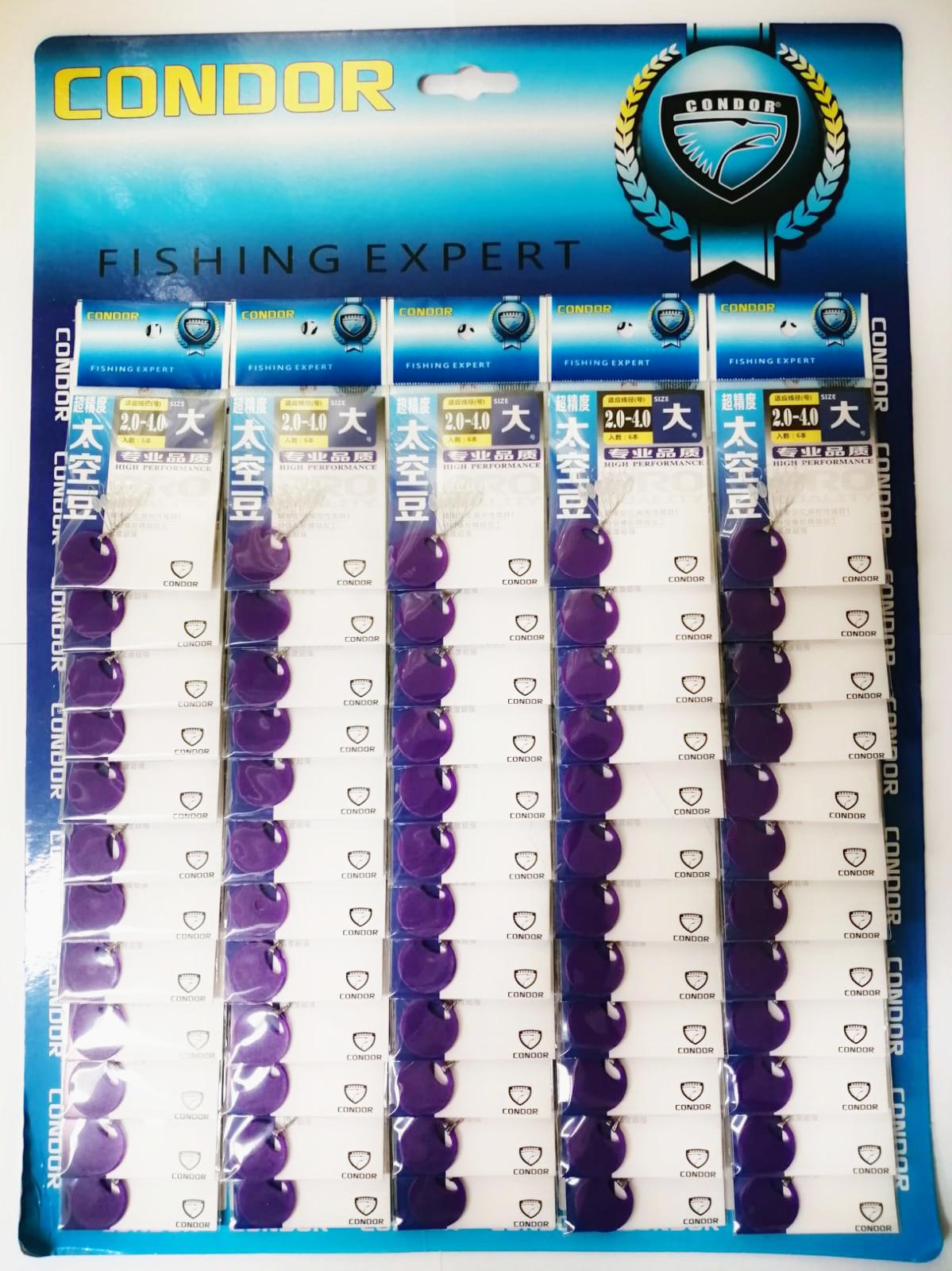 Стопор силиконовый CONDOR, 2,0-4,0, лист 60 пакетов (6 шт/пакет), цвет прозрачный