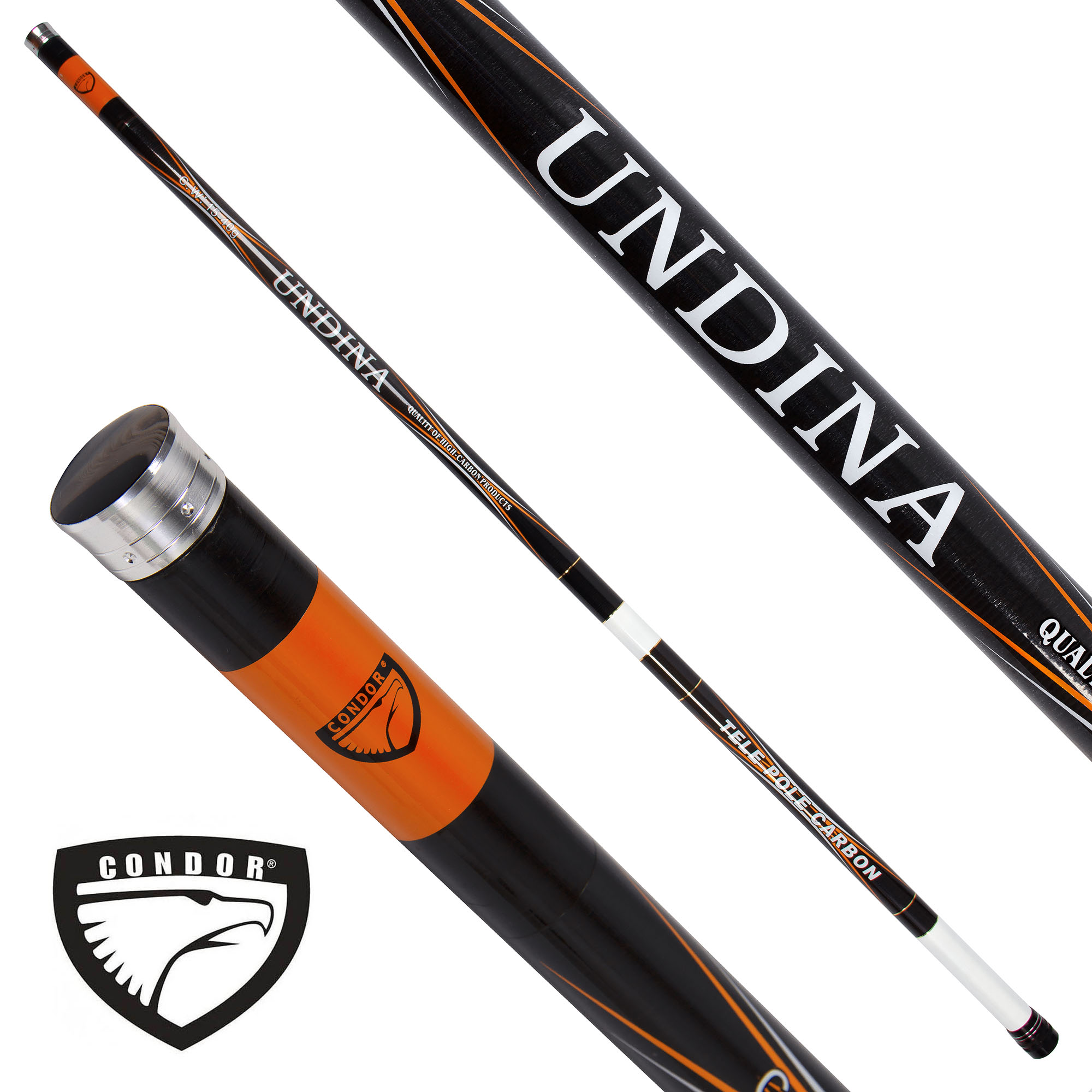 Удилище Condor Undina, без колец, длина 6 м, тест 15-40 гр, carbon IM-7