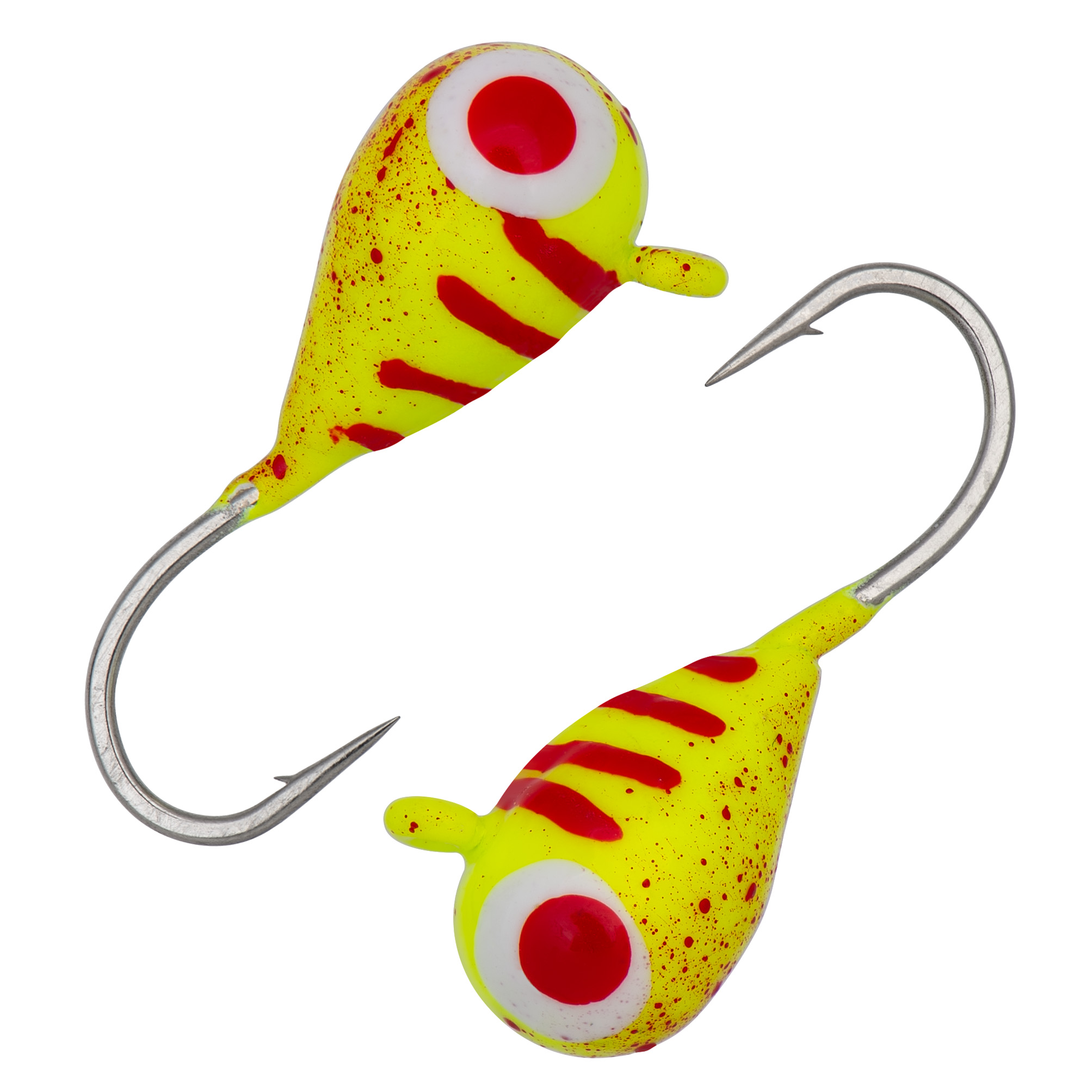 Капля с ушком d 3,0 мм, вес 0,44 гр, цвет малек желтый в крап с красн.полосами/10 шт/