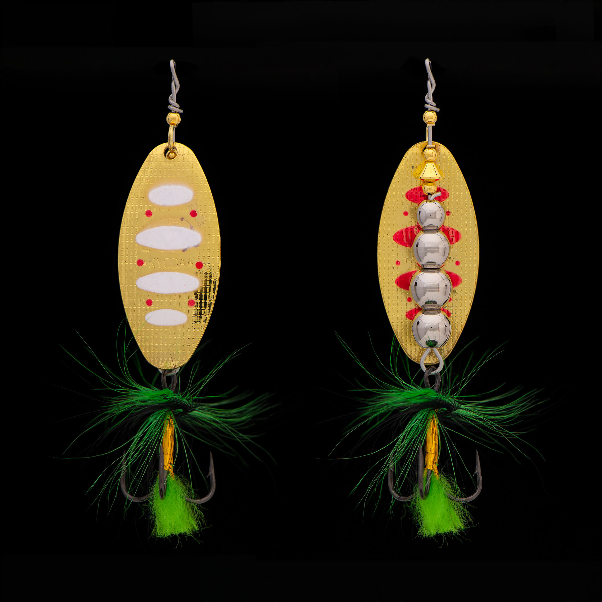 Блесна KYODA  в индивидуальной упаковке, вращающаяся, размер 3, вес 19,0 гр, цвет 001