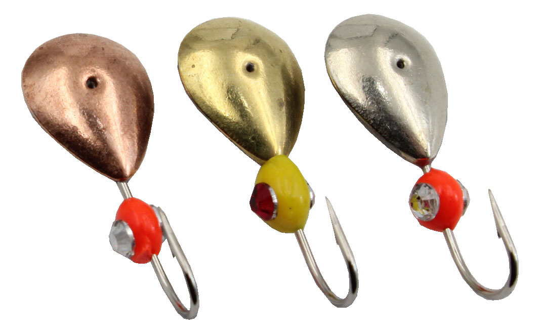 Мормышка паяная  ТИП-21ЖЗИ+2 камня на фосф. капле, крючок Mustad /16 шт/