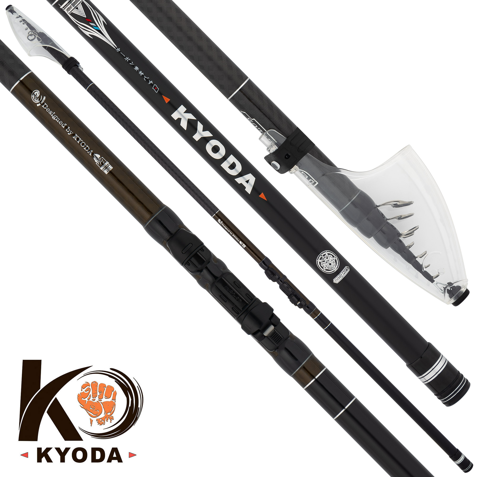 Удилище KYODA X-CROSS 600 BOLO, длина 6 м, с кольцами, HMC