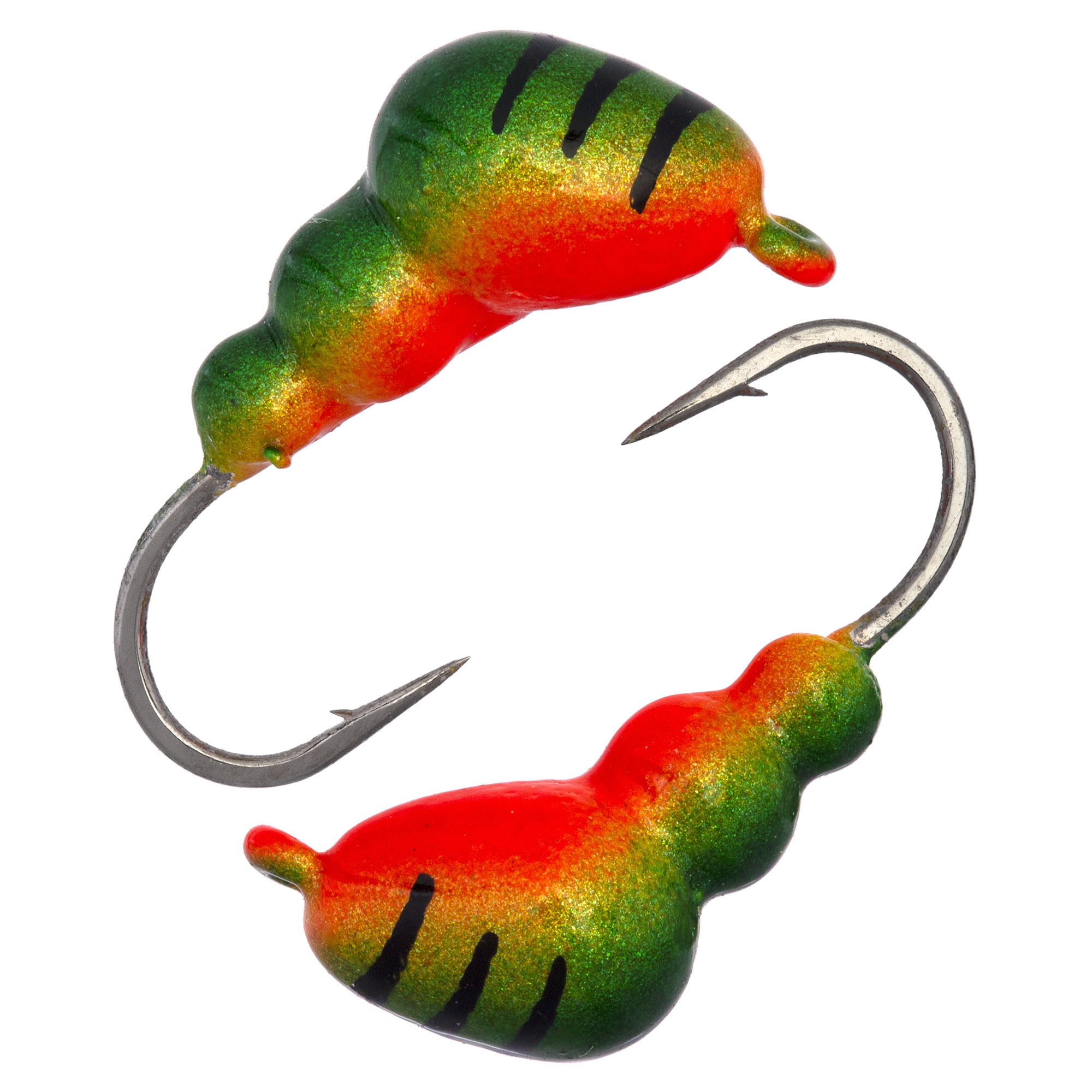 Муравей с ушком d 4,0 мм, вес 0,7 гр, зеленый- красный с полосками /10 шт/