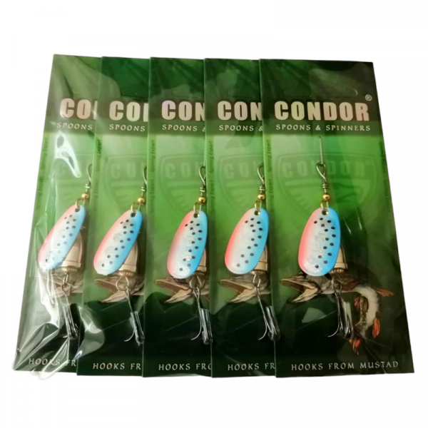 Блесна вращающаяся Condor Super Vibra размер 2, вес 6,0 гр, цвет 016 (5шт)