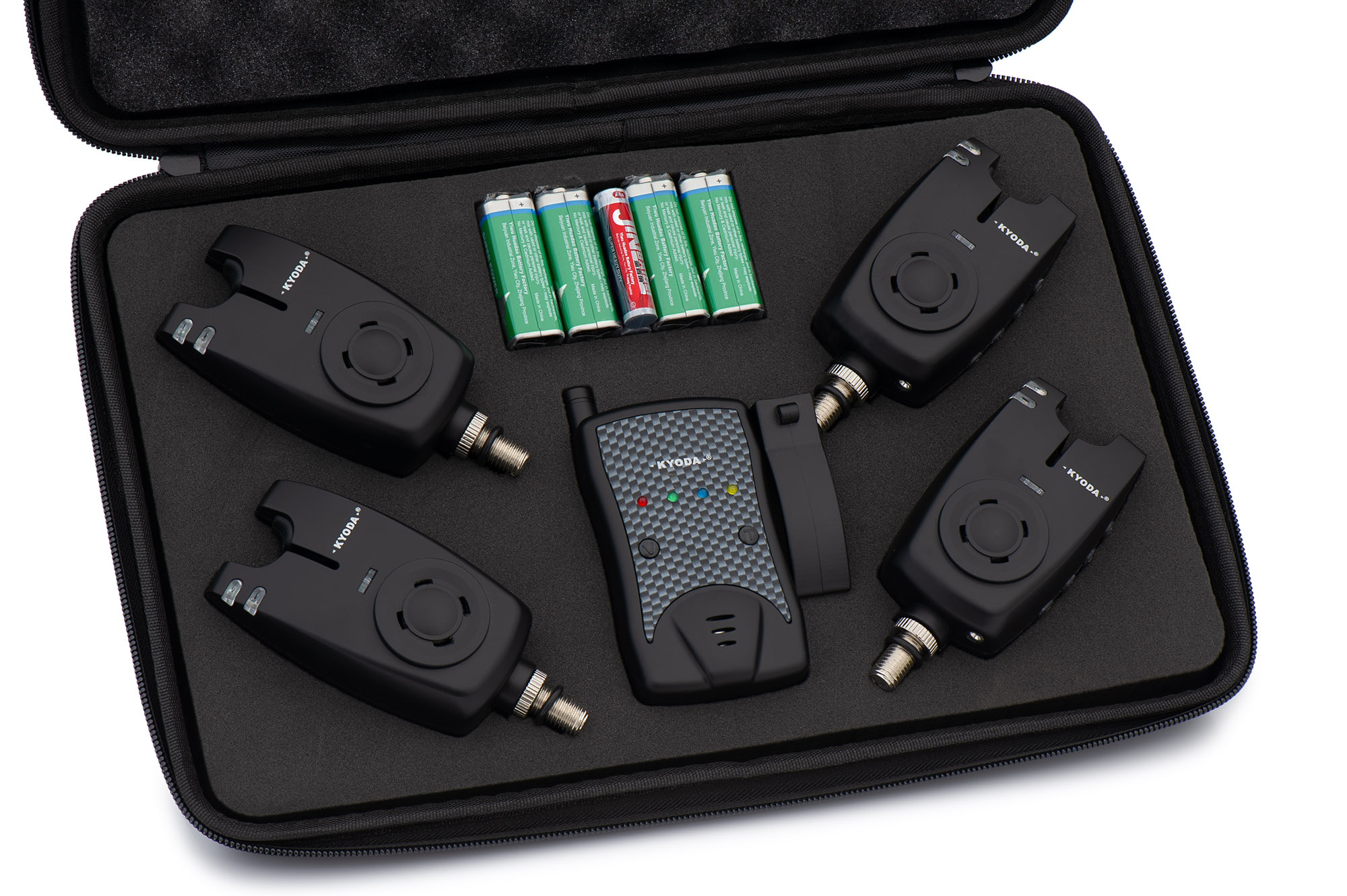 Комплект сигнализаторов поклёвки KYODA (пейджер + 4 сигнализатора) YL-11-4