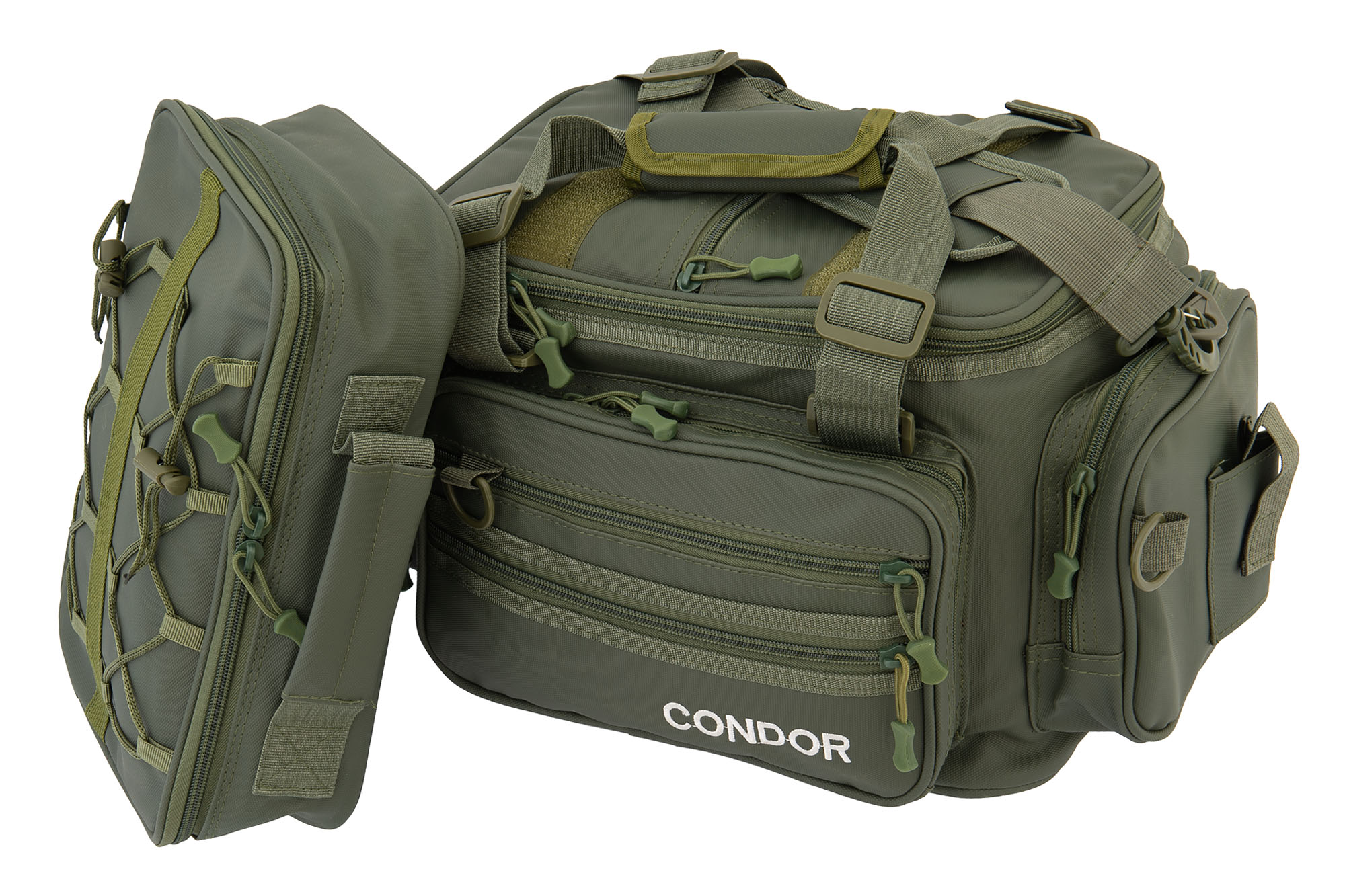Сумка рыбака "Condor" 1+1, ПВХ, цвет зеленый, размер 43*28*30 см