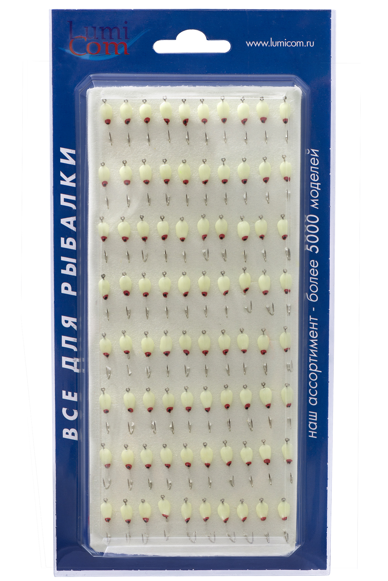 Мормышка фосфорная  № 2 (набор) - d8  /80шт/