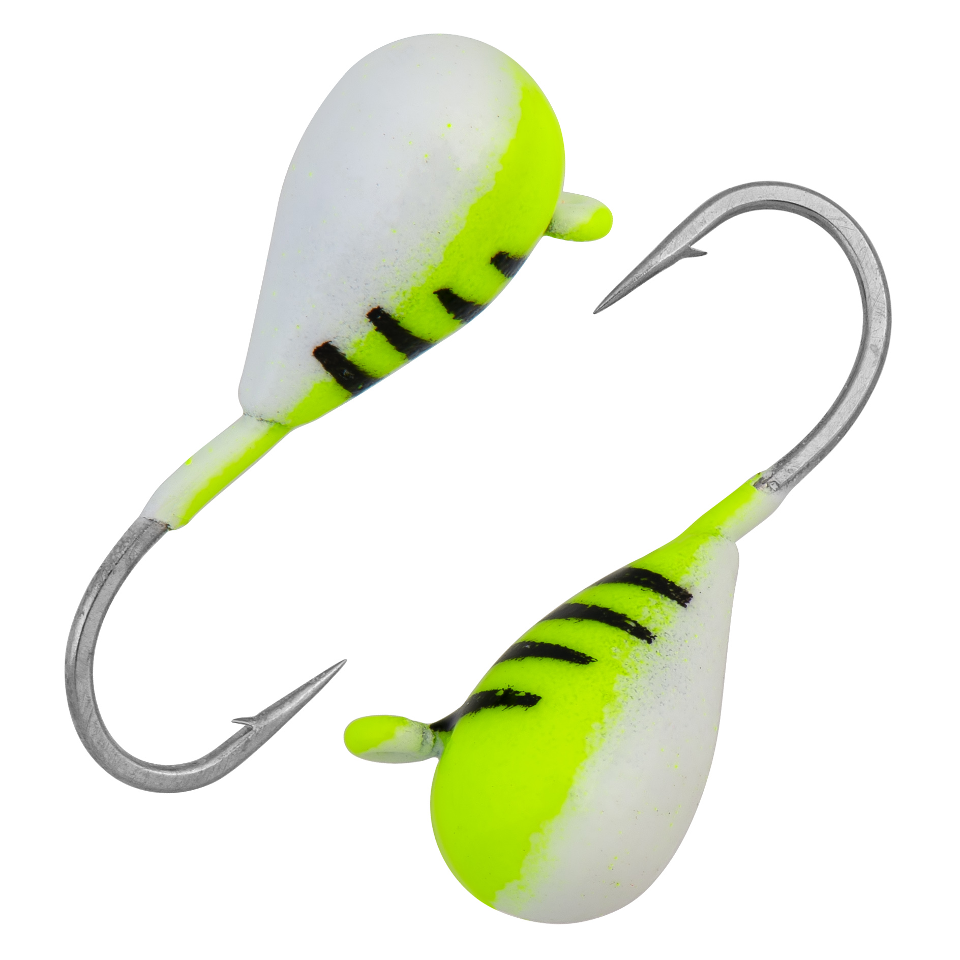 Капля с ушком d 3,0 мм, вес 0.5 гр, окраска фосфор+лимон с полосками /10 шт/