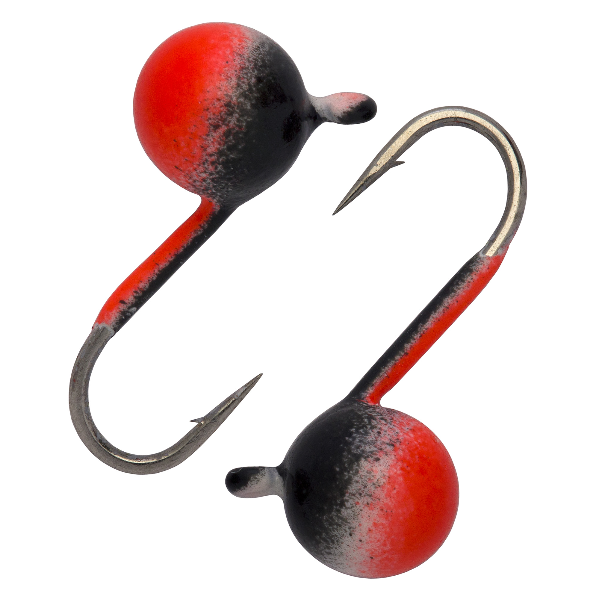 Дробинка с ушком d 6 мм, вес 2,08 гр, окраска черная-красная /10 шт/