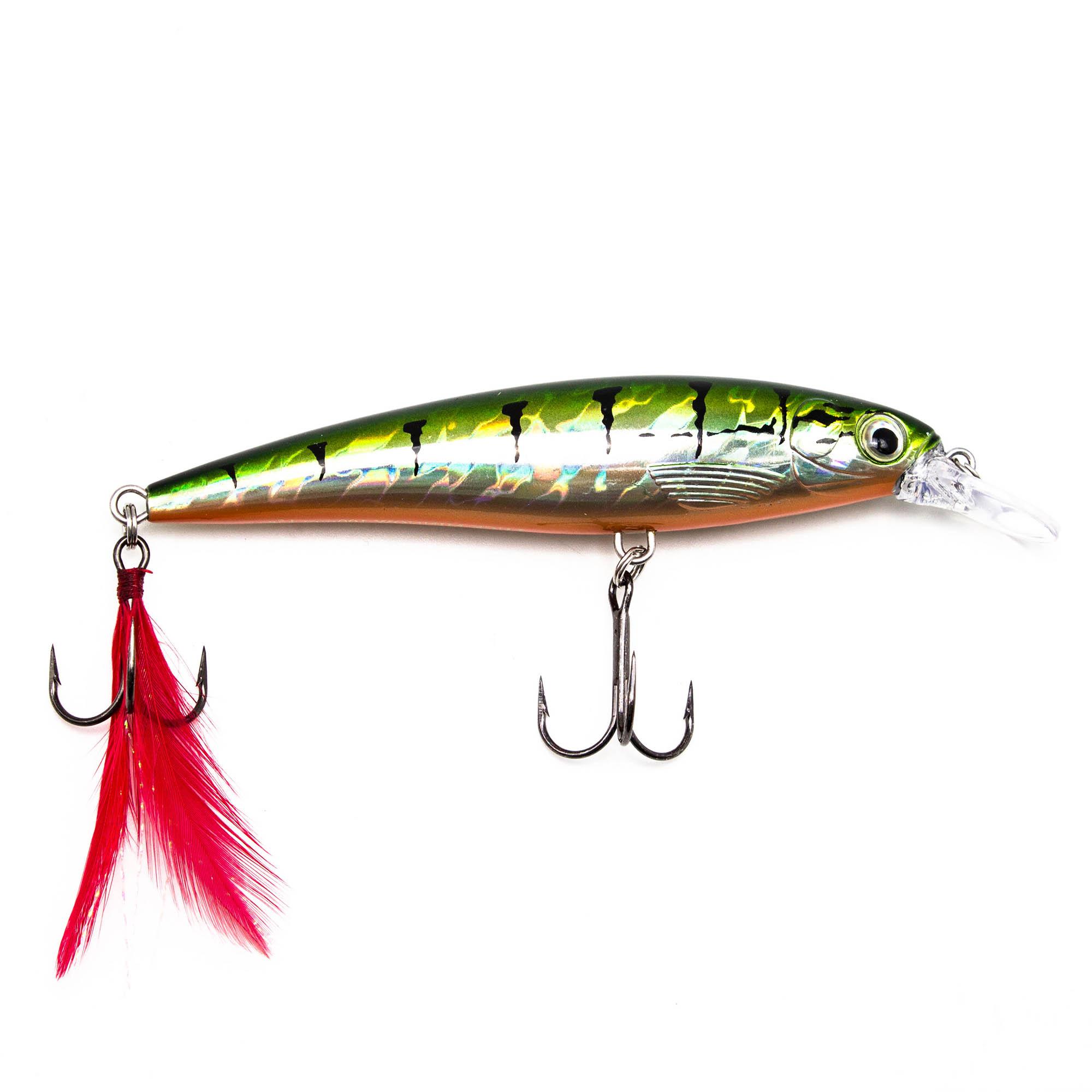 Воблер KYODA Luck Minnow-100SU, длина 10 см, вес 15 гр, цвет P348, заглубление 1,0-1,2 м.