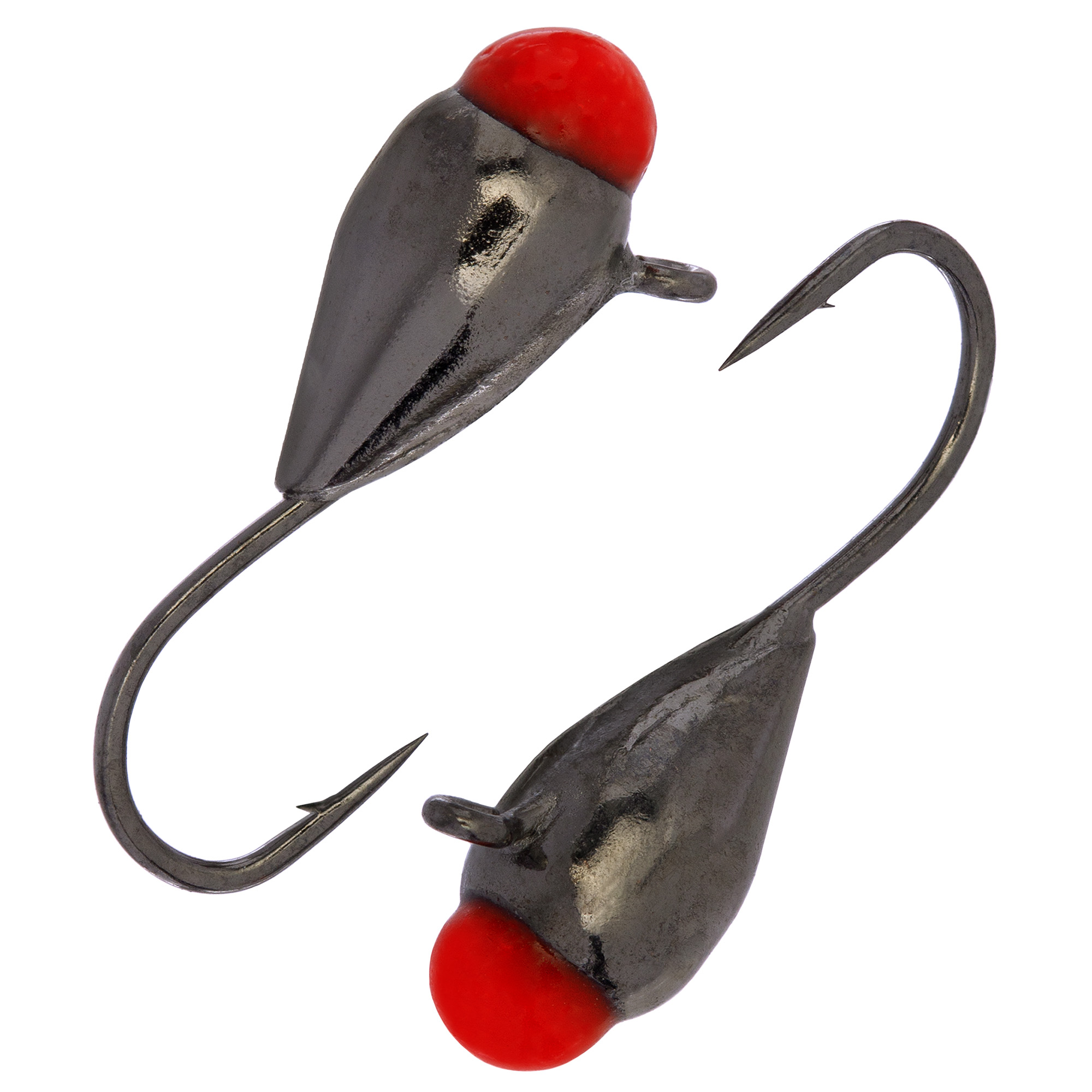 Капля с ушком d 3,0 мм, вес 0,5 гр, черный никель с красной каплей /10 шт/