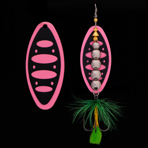 Блесна KYODA  в индивидуальной упаковке, вращающаяся, размер 5, вес 38,0 гр, цвет 002