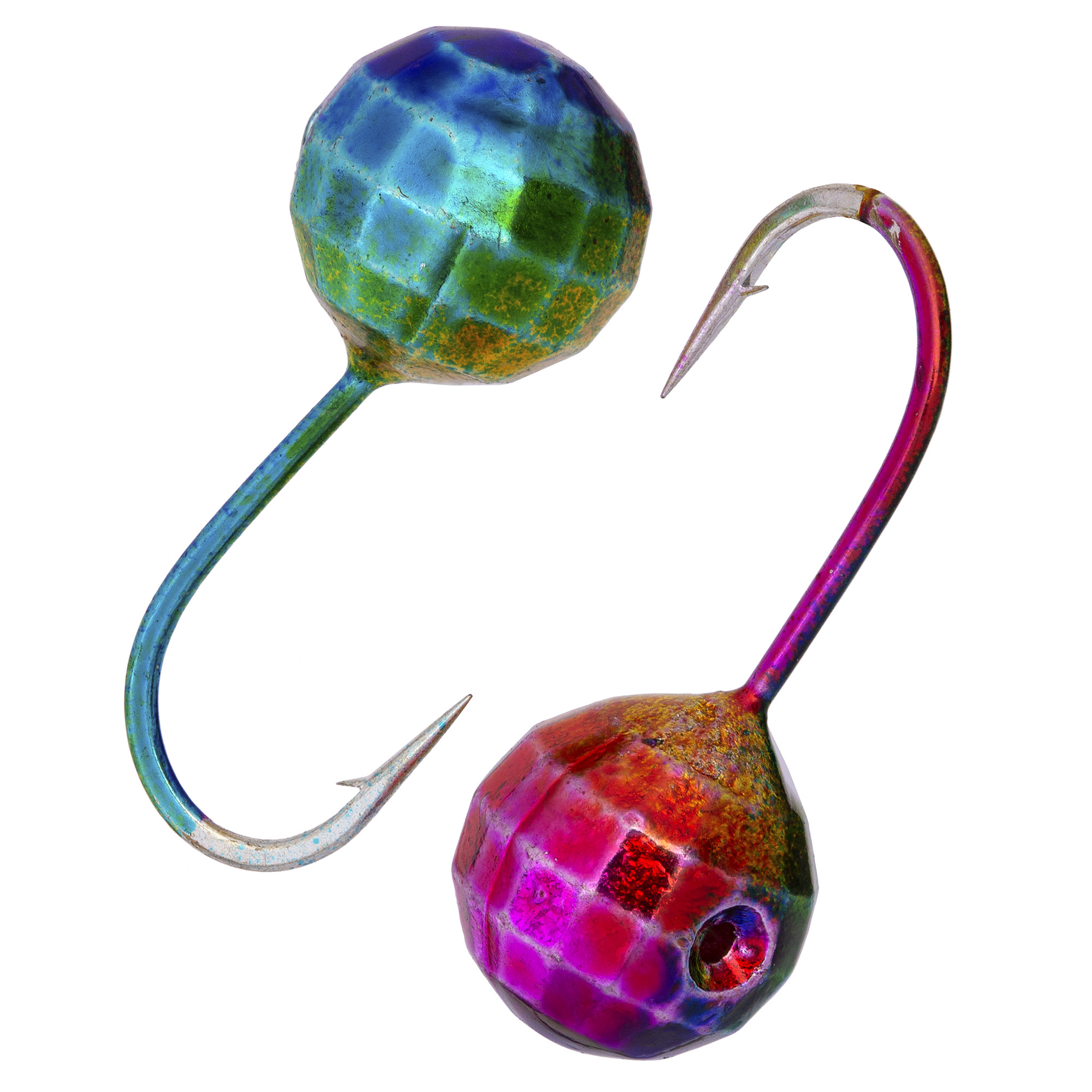 Шар фигурный с отверстием d 4,0 мм, вес 0,55 гр, радужный /10 шт/