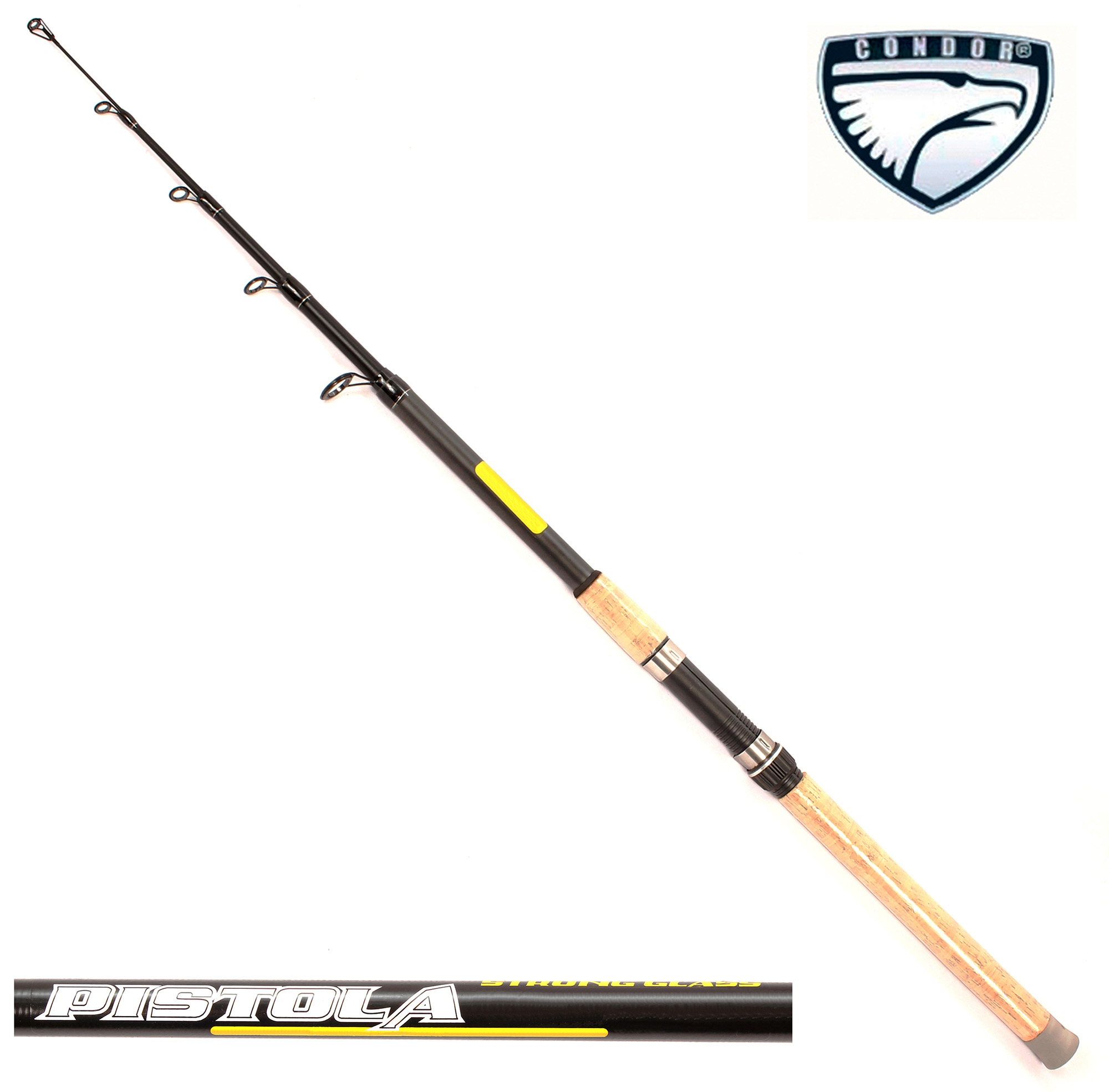 Спиннинг Condor Pistola длина 1,80 м, тест 50-100 гр, стеклопластик, телескопический
