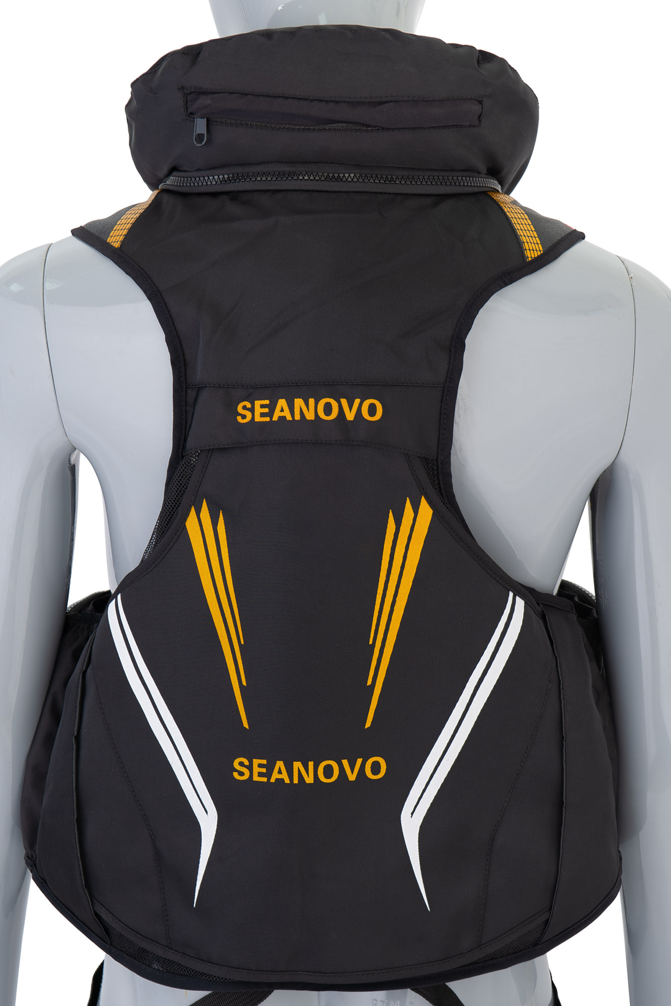 Жилет страховочный "SJ61", чёрное золото, накладные карманы, р-р L Жилет страховочный "SJ61", чёрное золото, накладные карманы, р-р L