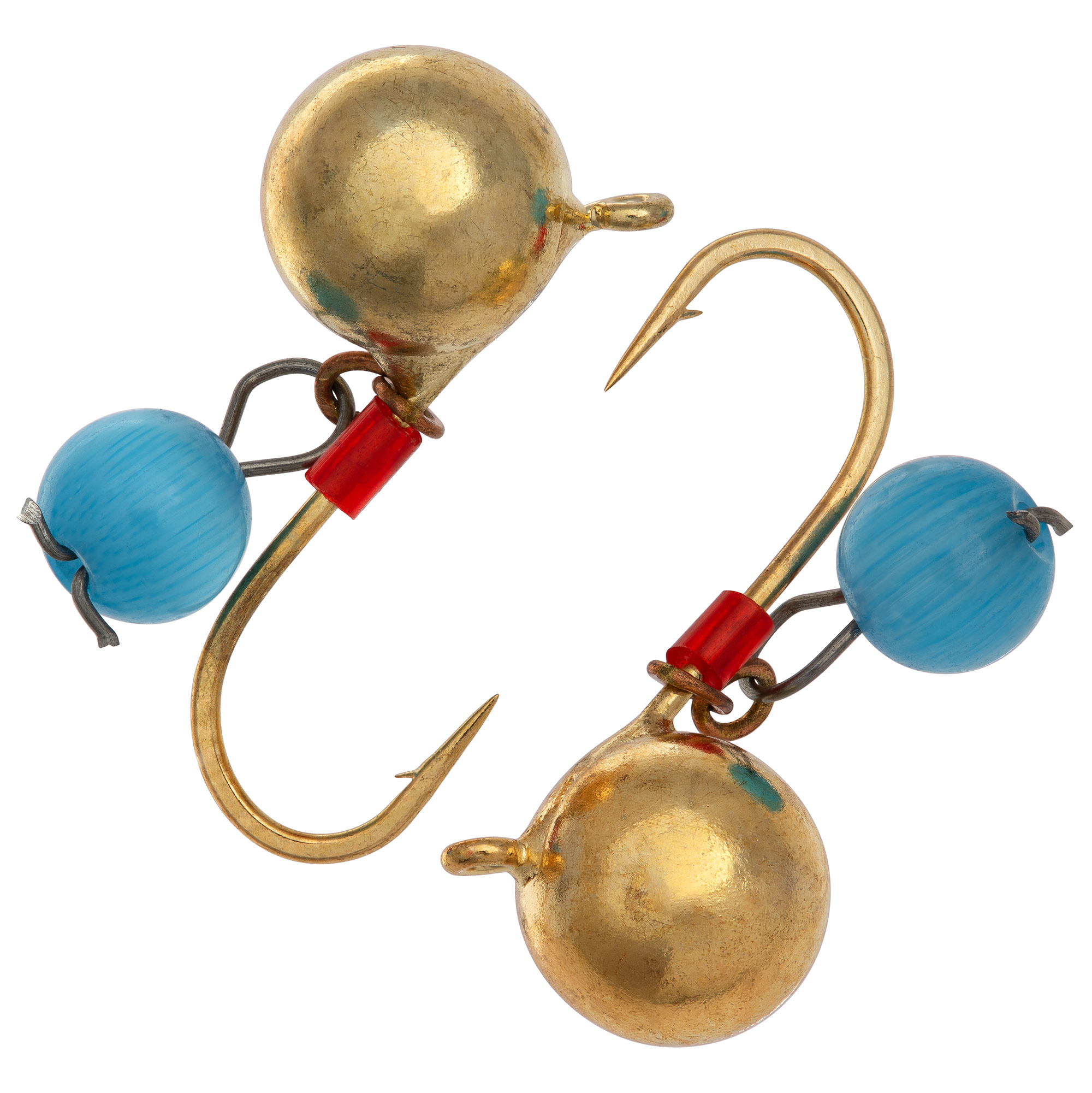 Дробинка с ушком d 4,0 мм, вес 0,59 гр, безмотылка, золото Кошачий глаз /10 шт/